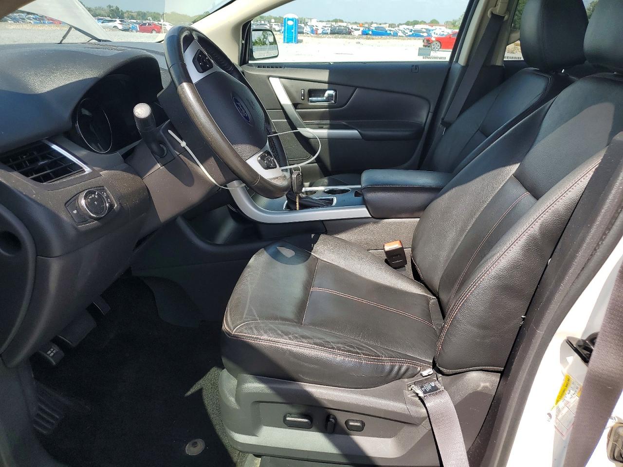2014 Ford Edge Sel White vin: 2FMDK4JC5EBB27341