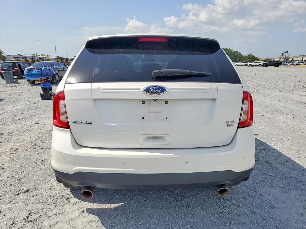 2014 Ford Edge Sel White vin: 2FMDK4JC5EBB27341