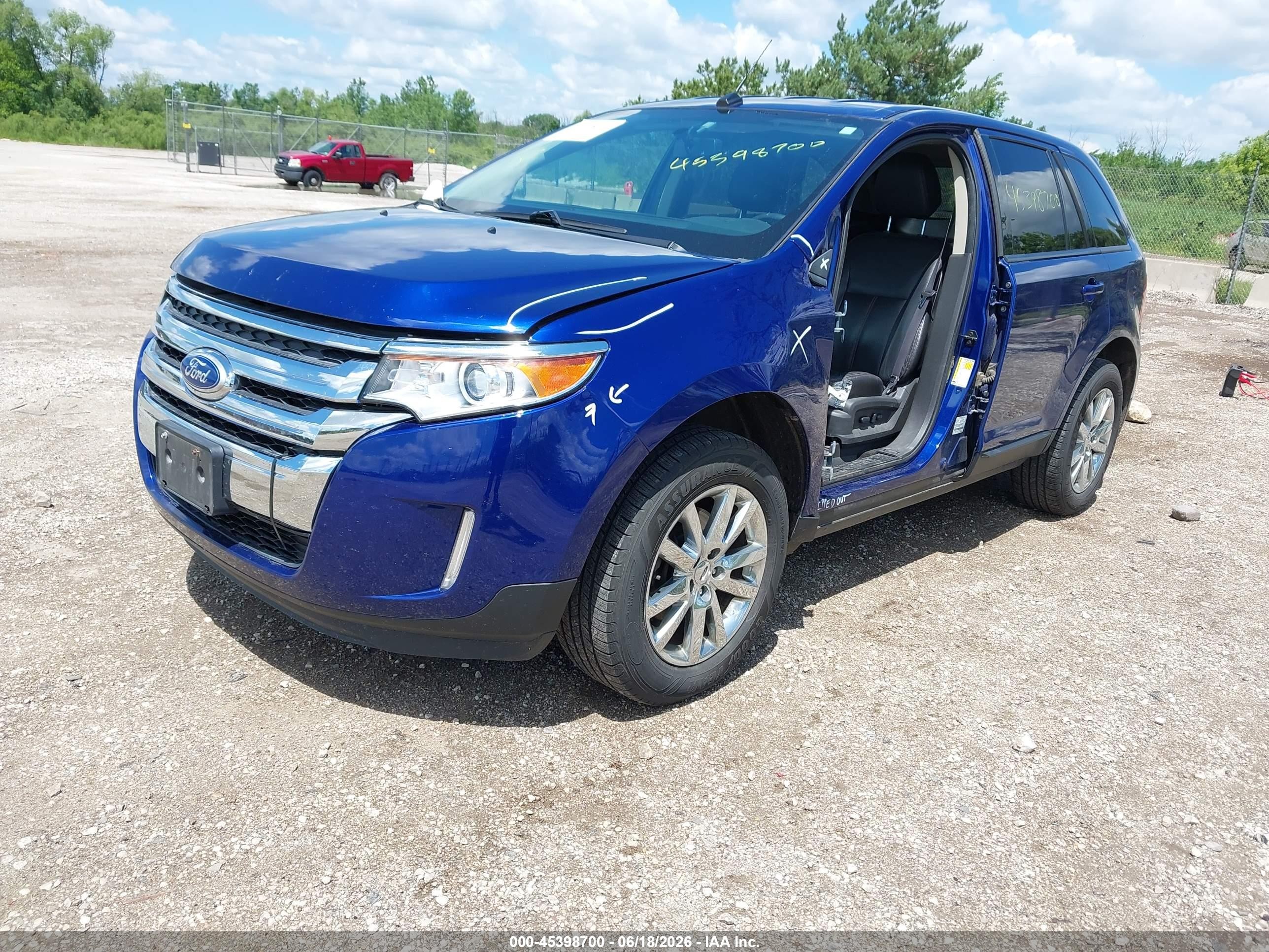 2014 Ford Edge Sel Синий vin: 2FMDK4JC5EBB39036