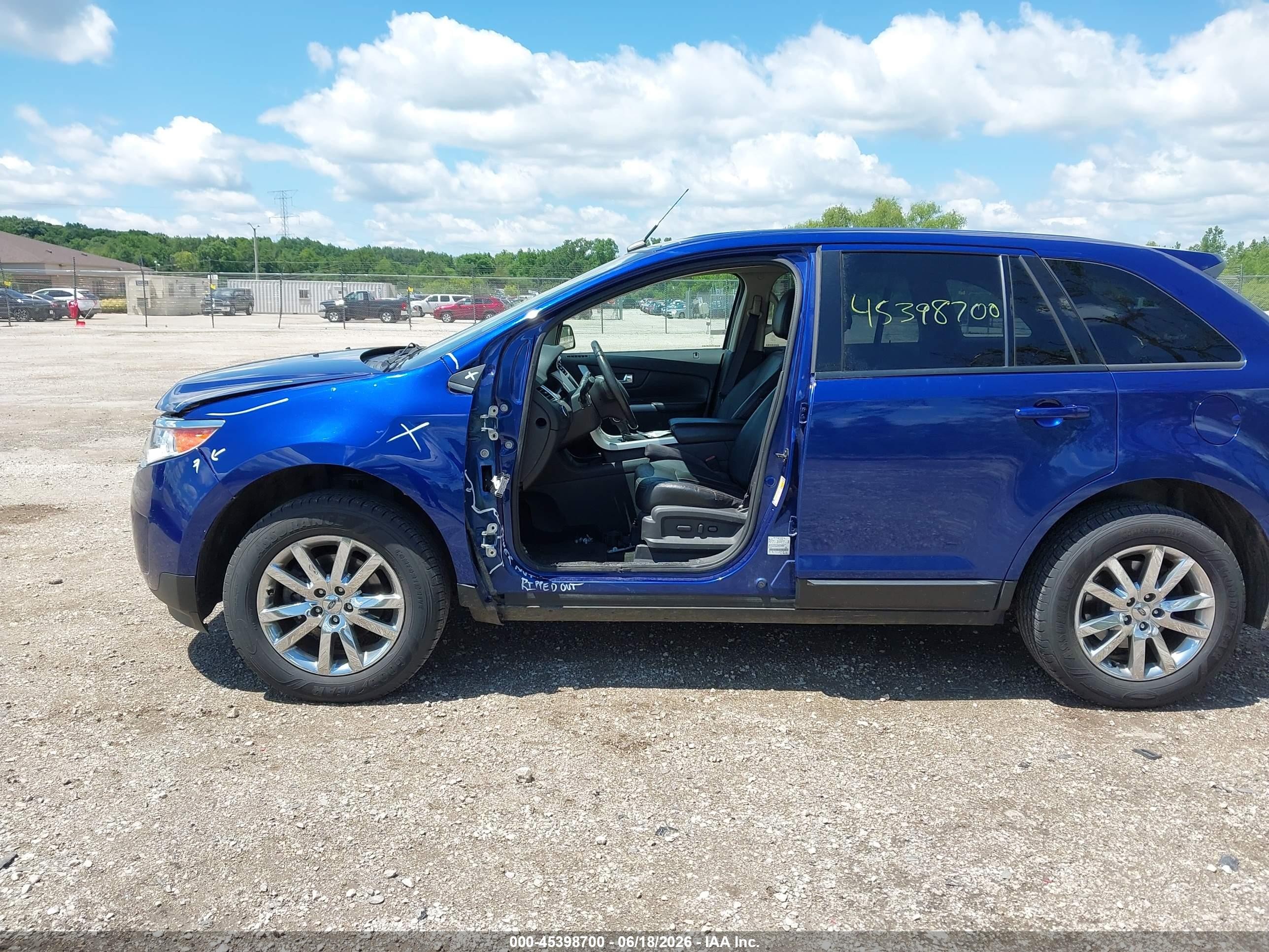2014 Ford Edge Sel Синий vin: 2FMDK4JC5EBB39036