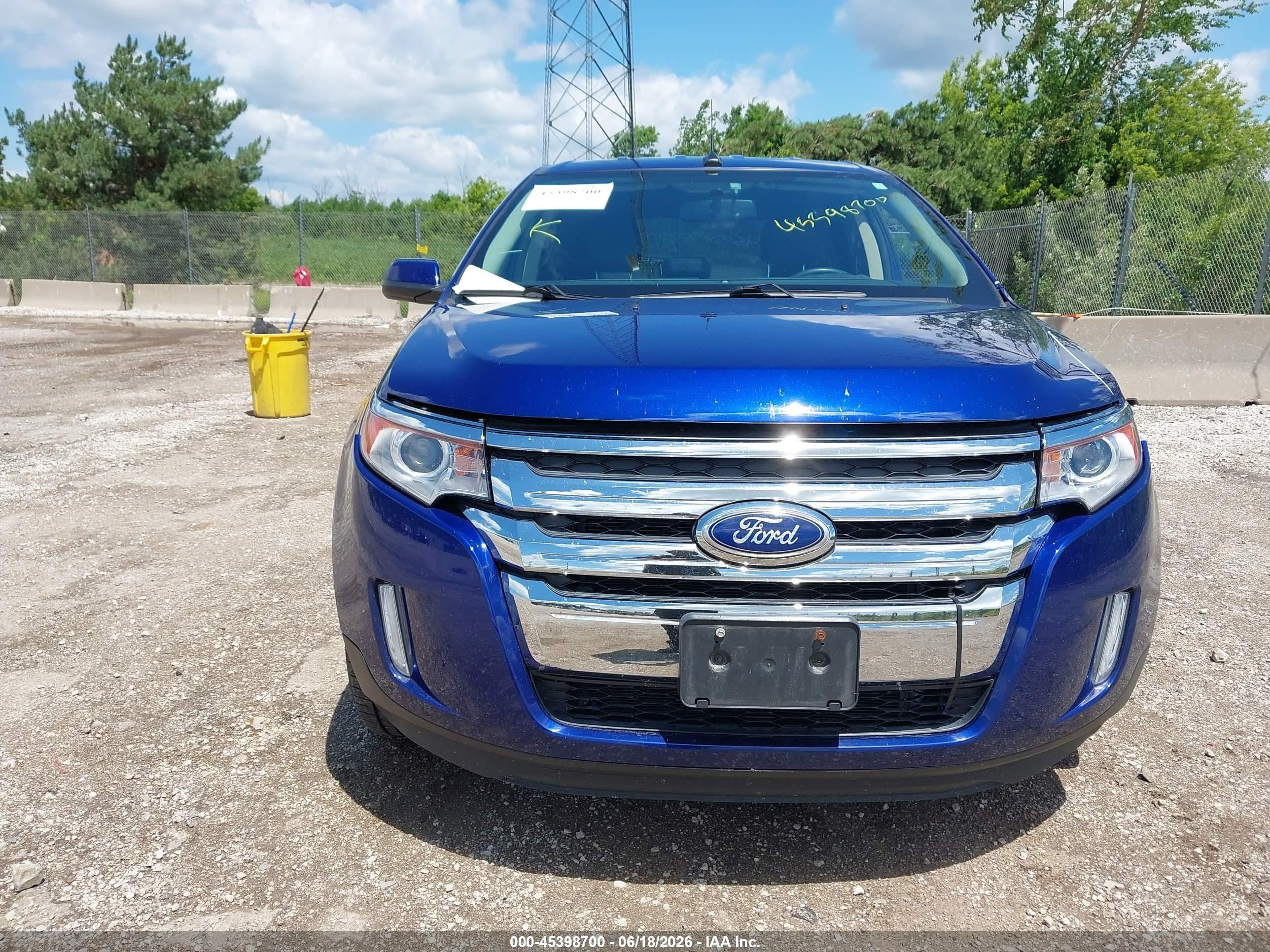 2014 Ford Edge Sel Синий vin: 2FMDK4JC5EBB39036