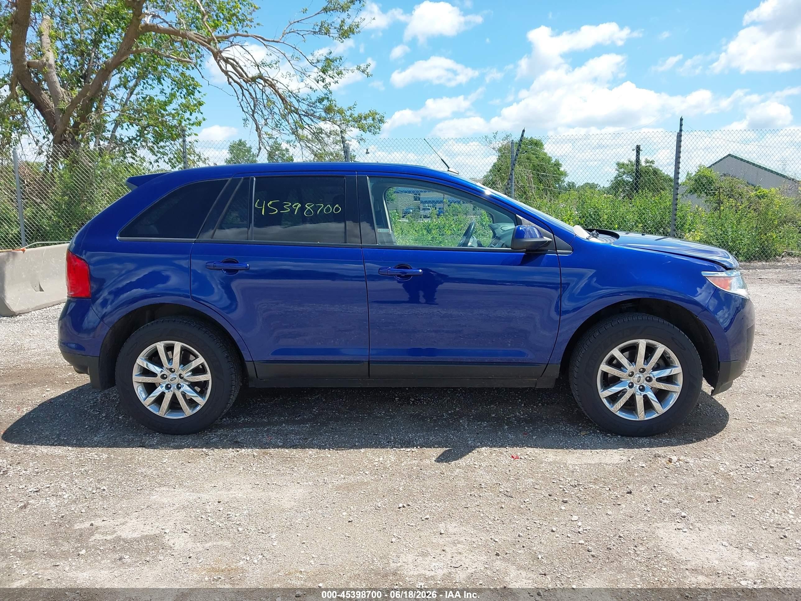 2014 Ford Edge Sel Синий vin: 2FMDK4JC5EBB39036