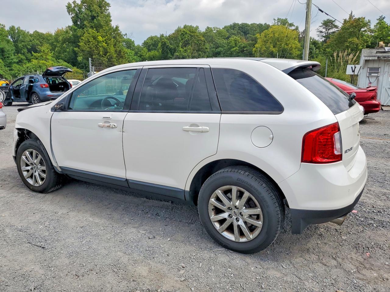 2014 Ford Edge Sel White vin: 2FMDK4JC5EBB43958