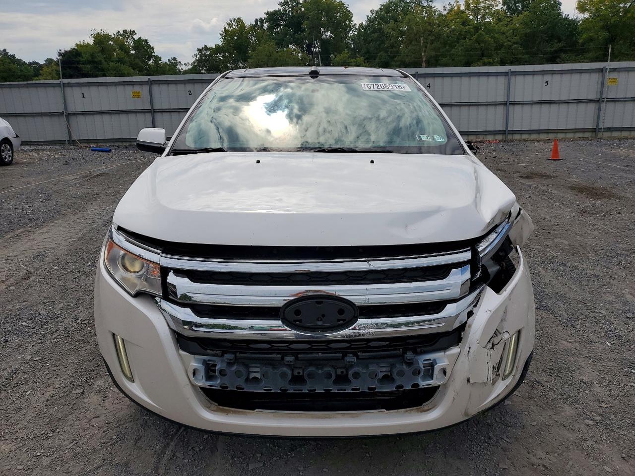 2014 Ford Edge Sel White vin: 2FMDK4JC5EBB43958