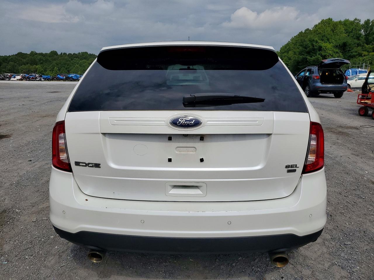 2014 Ford Edge Sel White vin: 2FMDK4JC5EBB43958