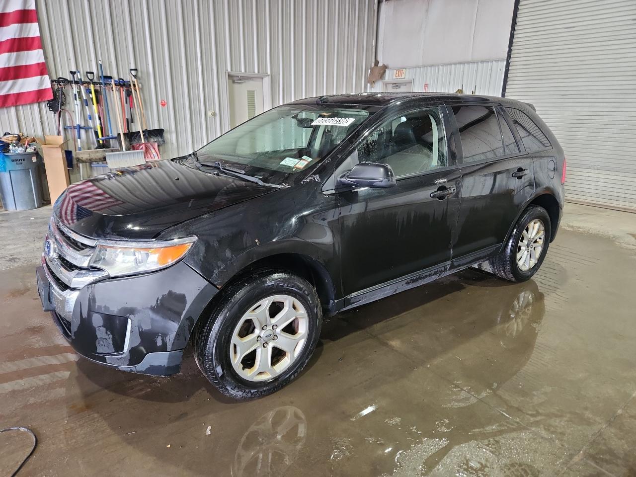 2014 Ford Edge Sel Black vin: 2FMDK4JC5EBB59514 Damage: Left Front Fender, Dent(S) W/ Paint Dmg, 2 To 3 Inches