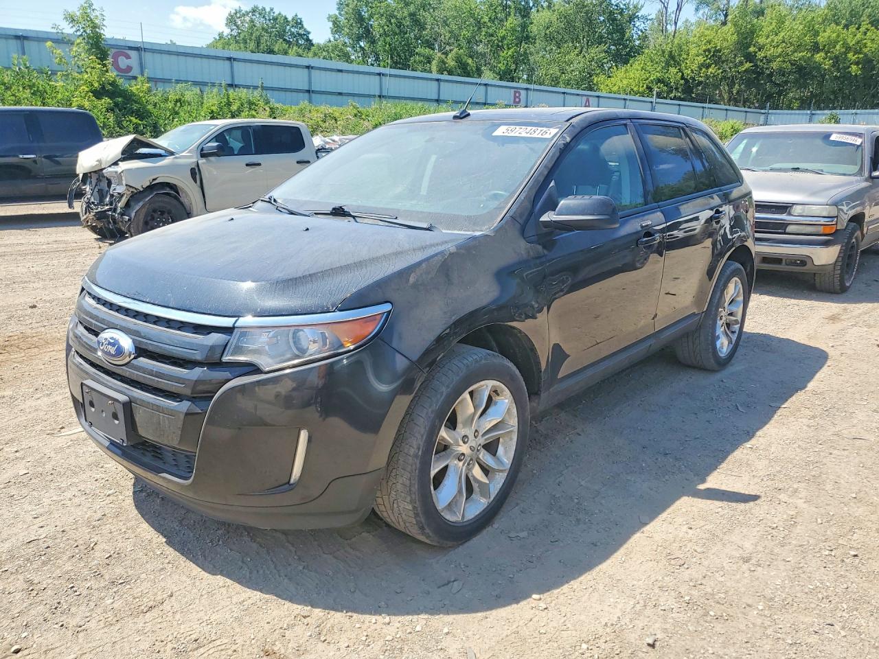 2014 Ford Edge Sel Black vin: 2FMDK4JC5EBB79990