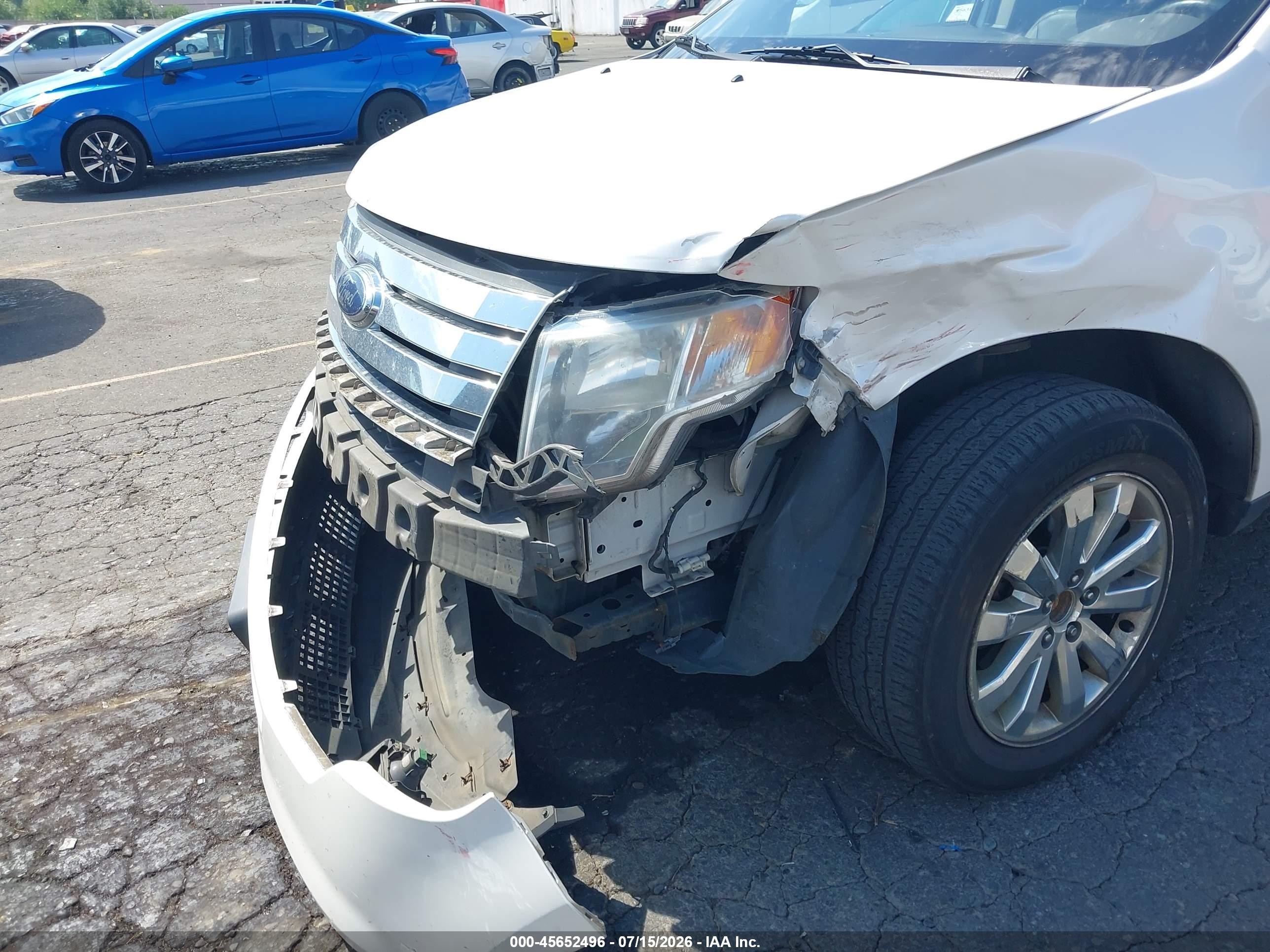 2010 Ford Edge Sel White vin: 2FMDK4JC6ABA37349