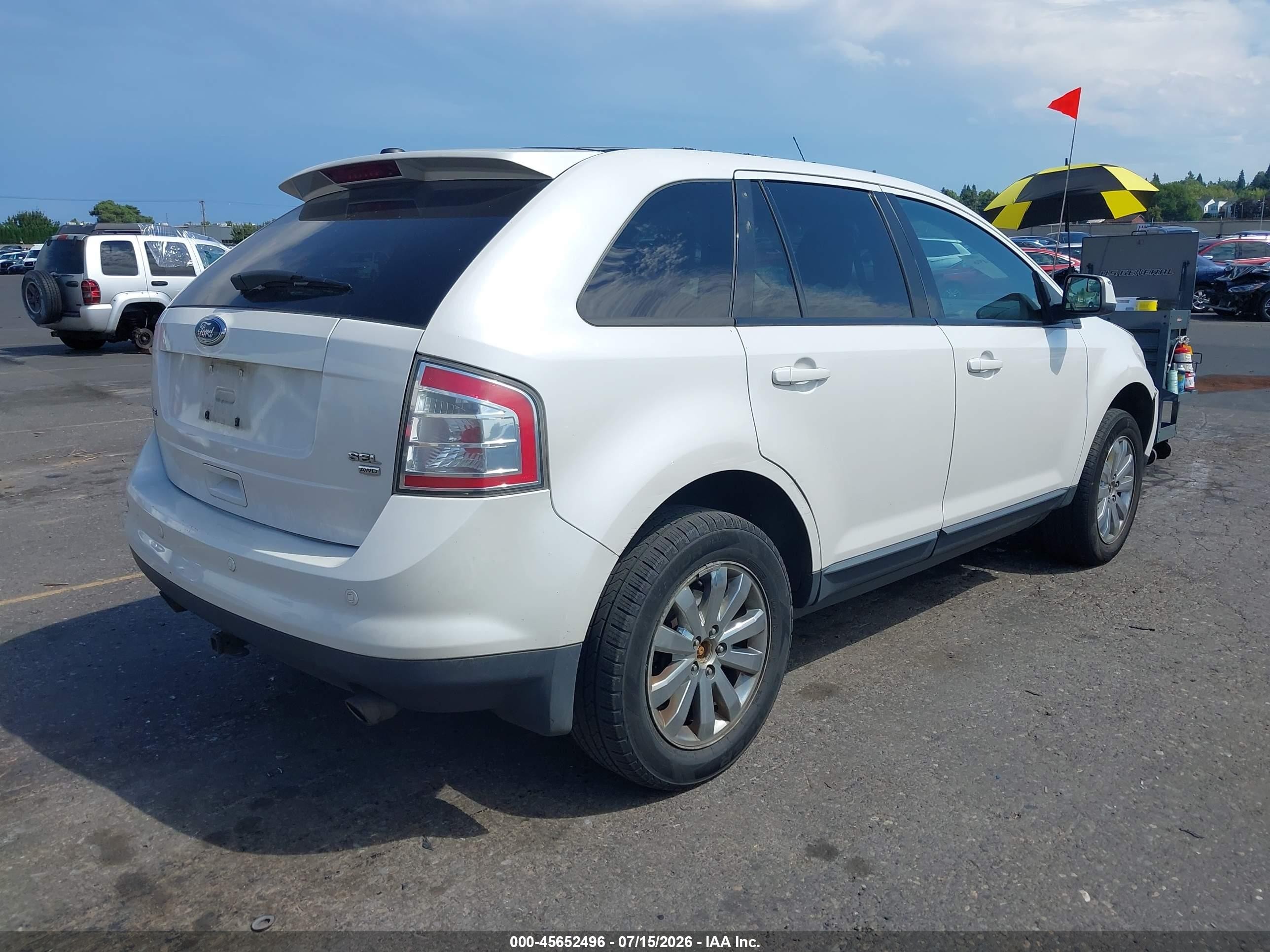 2010 Ford Edge Sel White vin: 2FMDK4JC6ABA37349