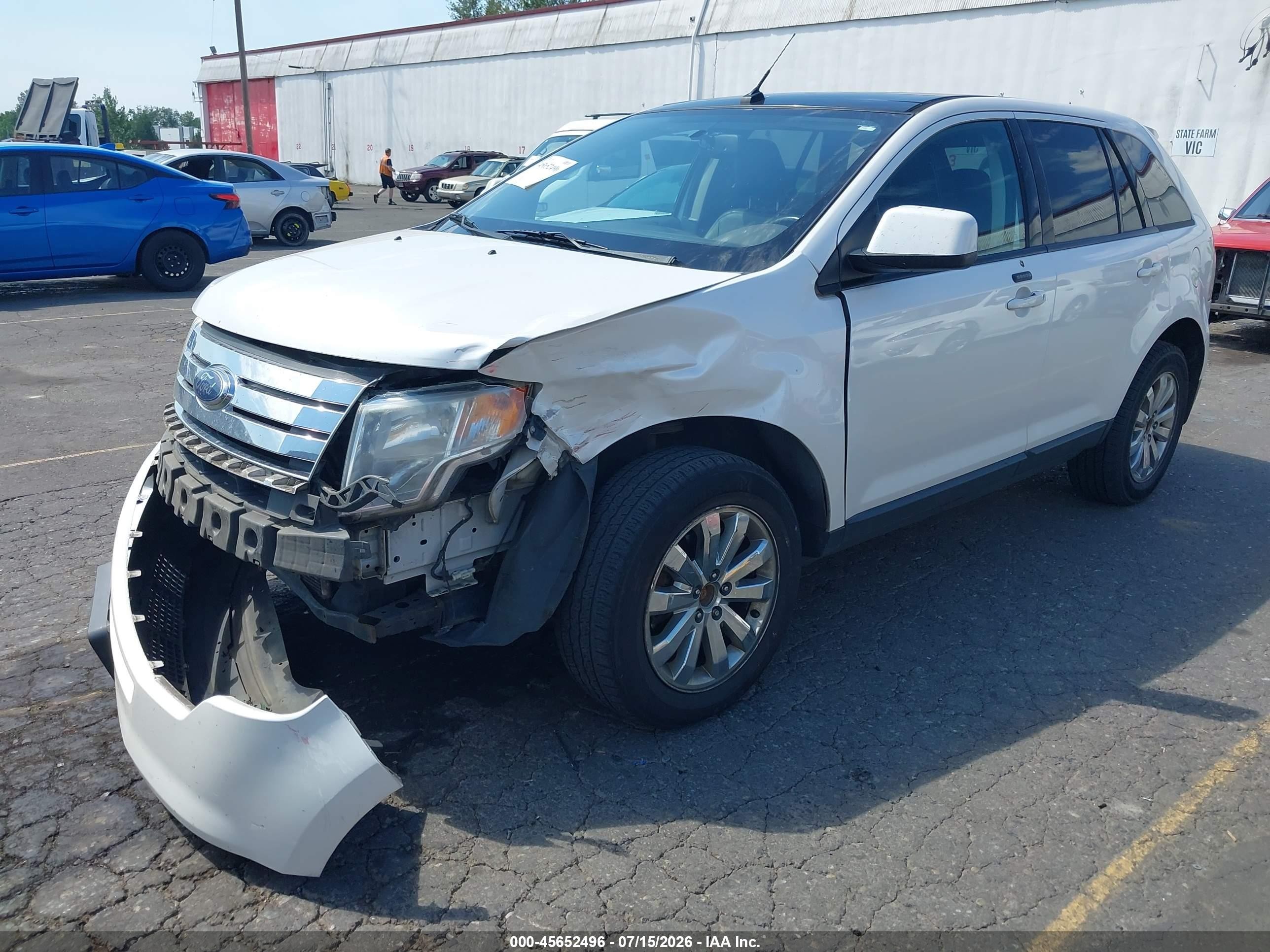 2010 Ford Edge Sel White vin: 2FMDK4JC6ABA37349