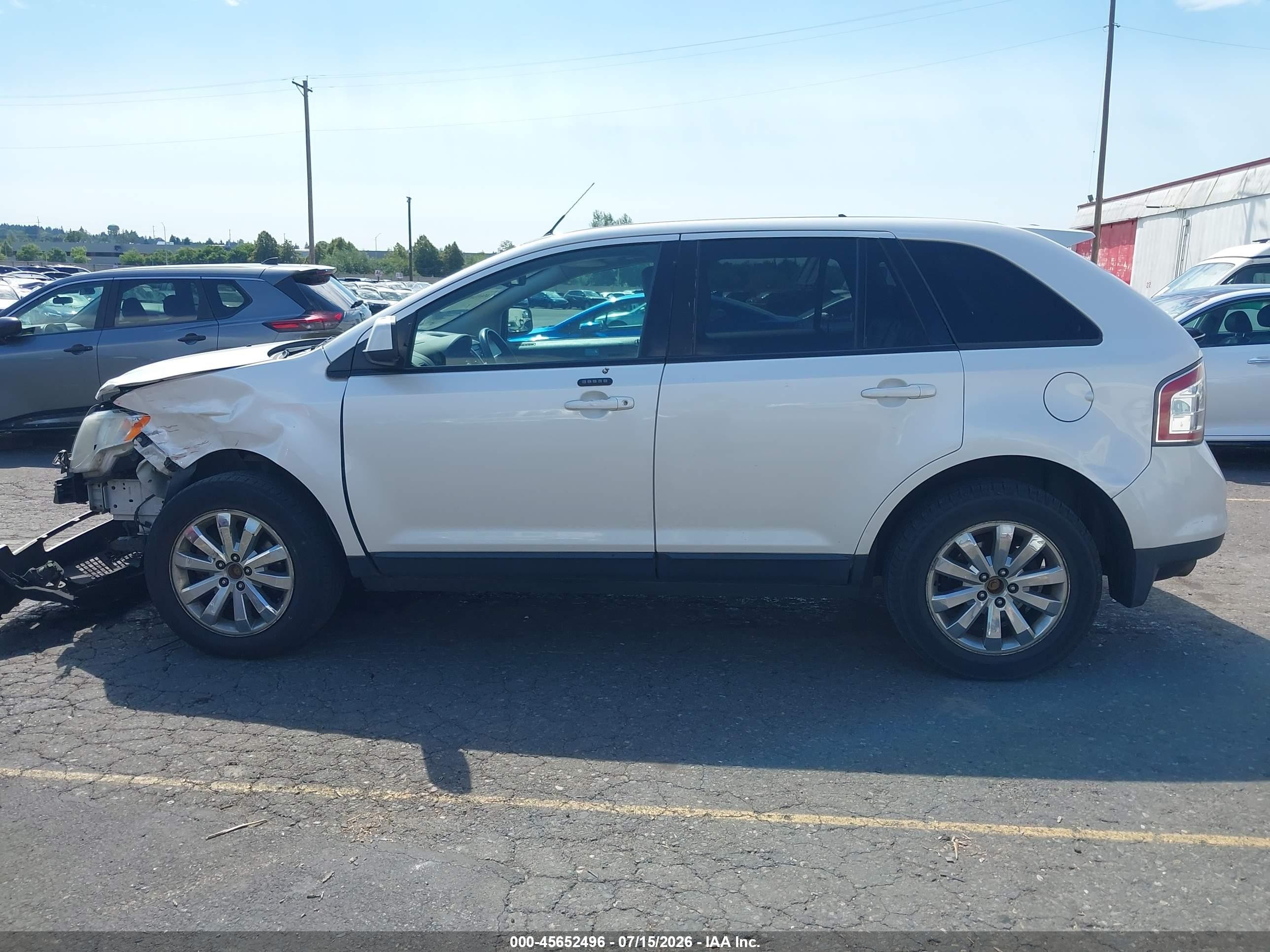 2010 Ford Edge Sel White vin: 2FMDK4JC6ABA37349