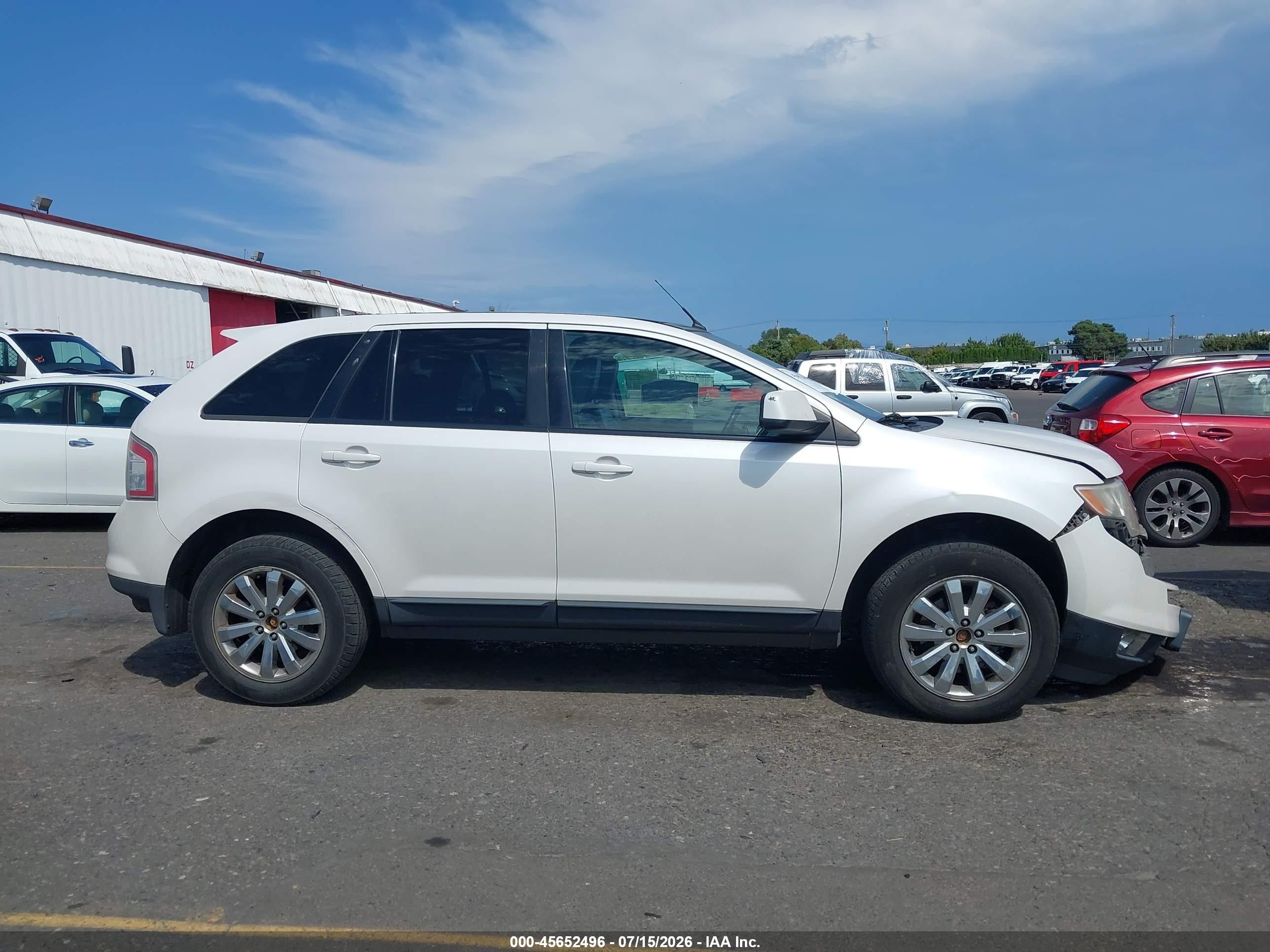 2010 Ford Edge Sel White vin: 2FMDK4JC6ABA37349
