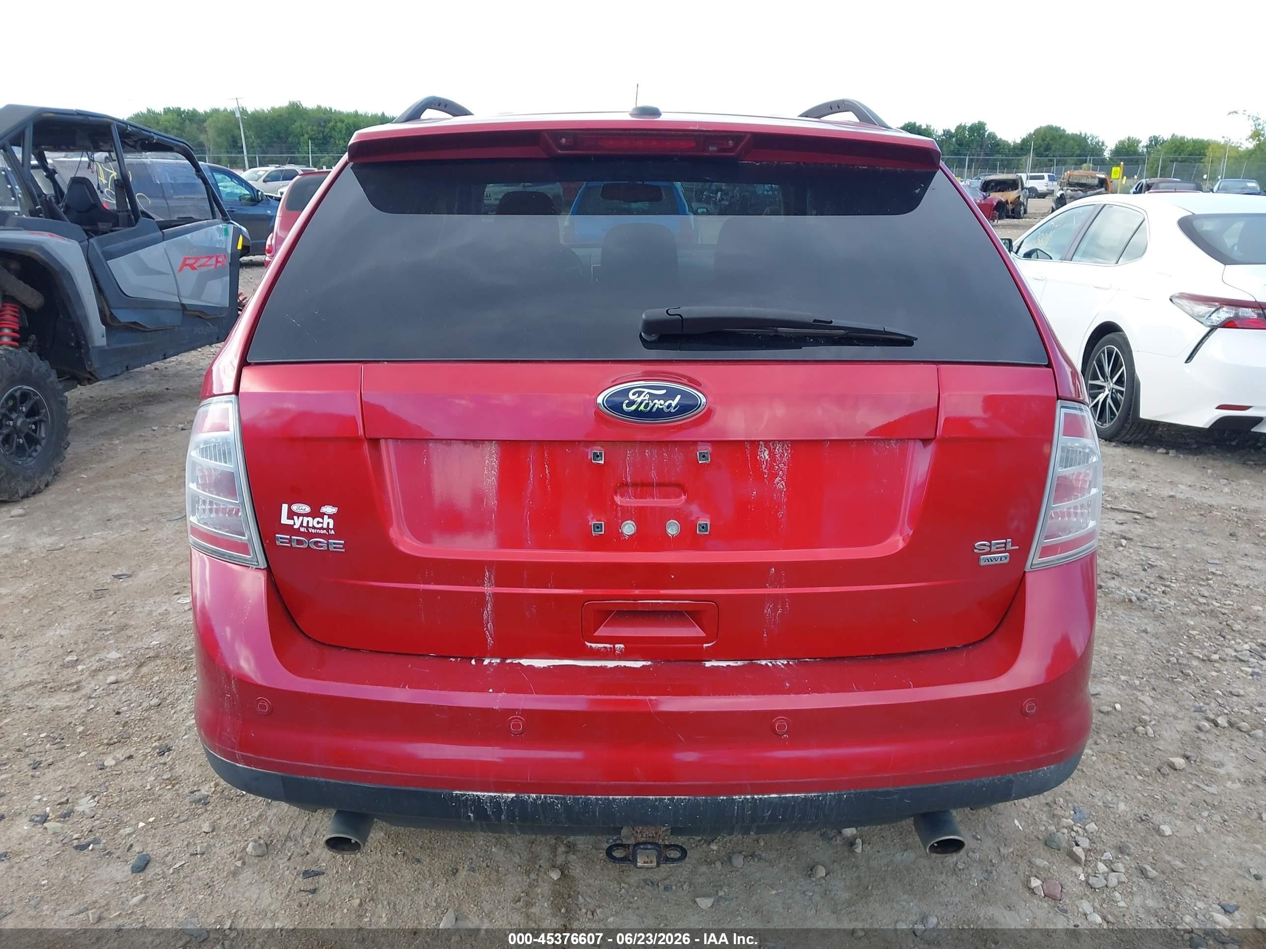 2010 Ford Edge Sel Красный vin: 2FMDK4JC6ABA56290