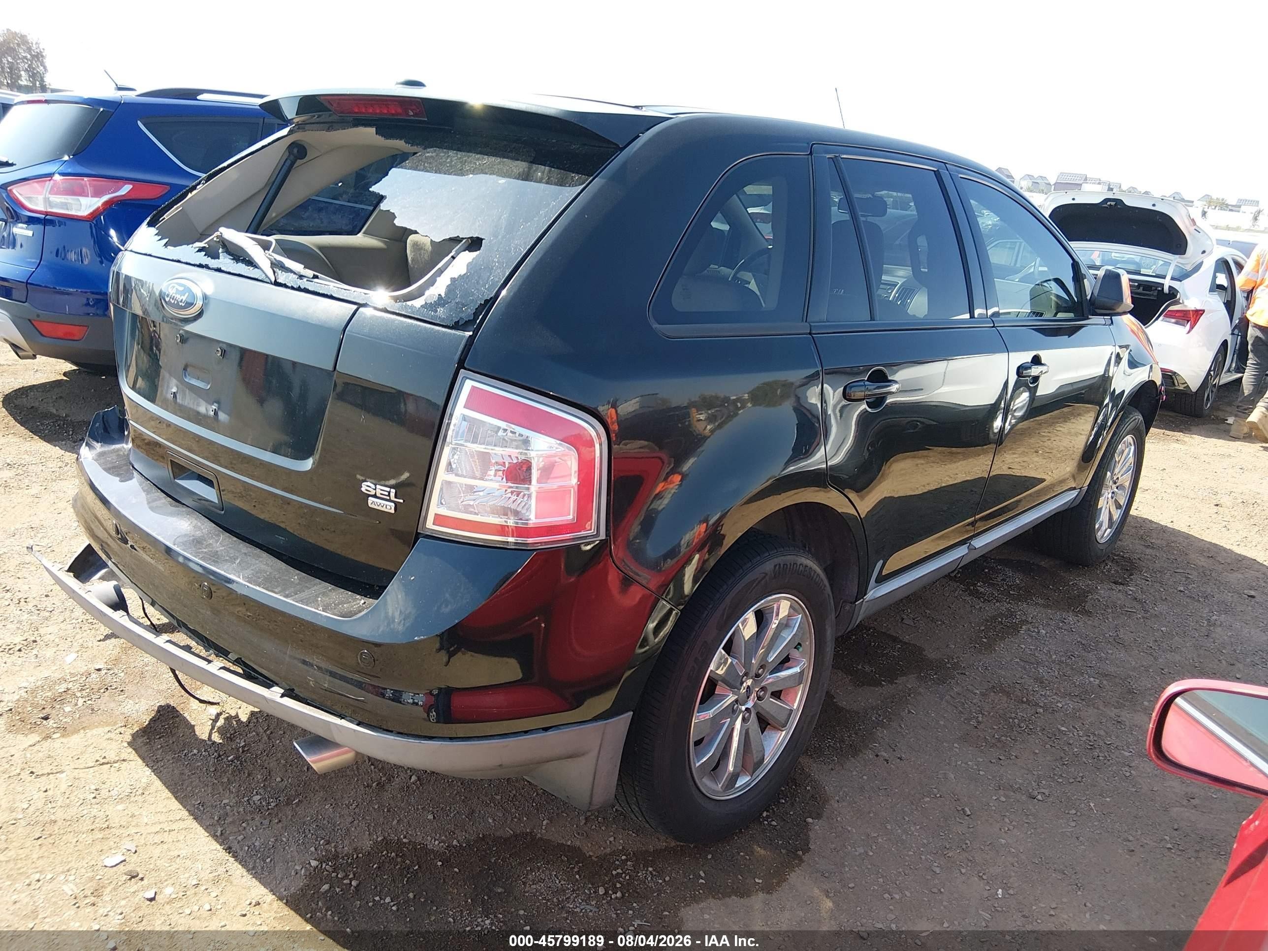 2010 Ford Edge Sel Черный vin: 2FMDK4JC6ABA88849