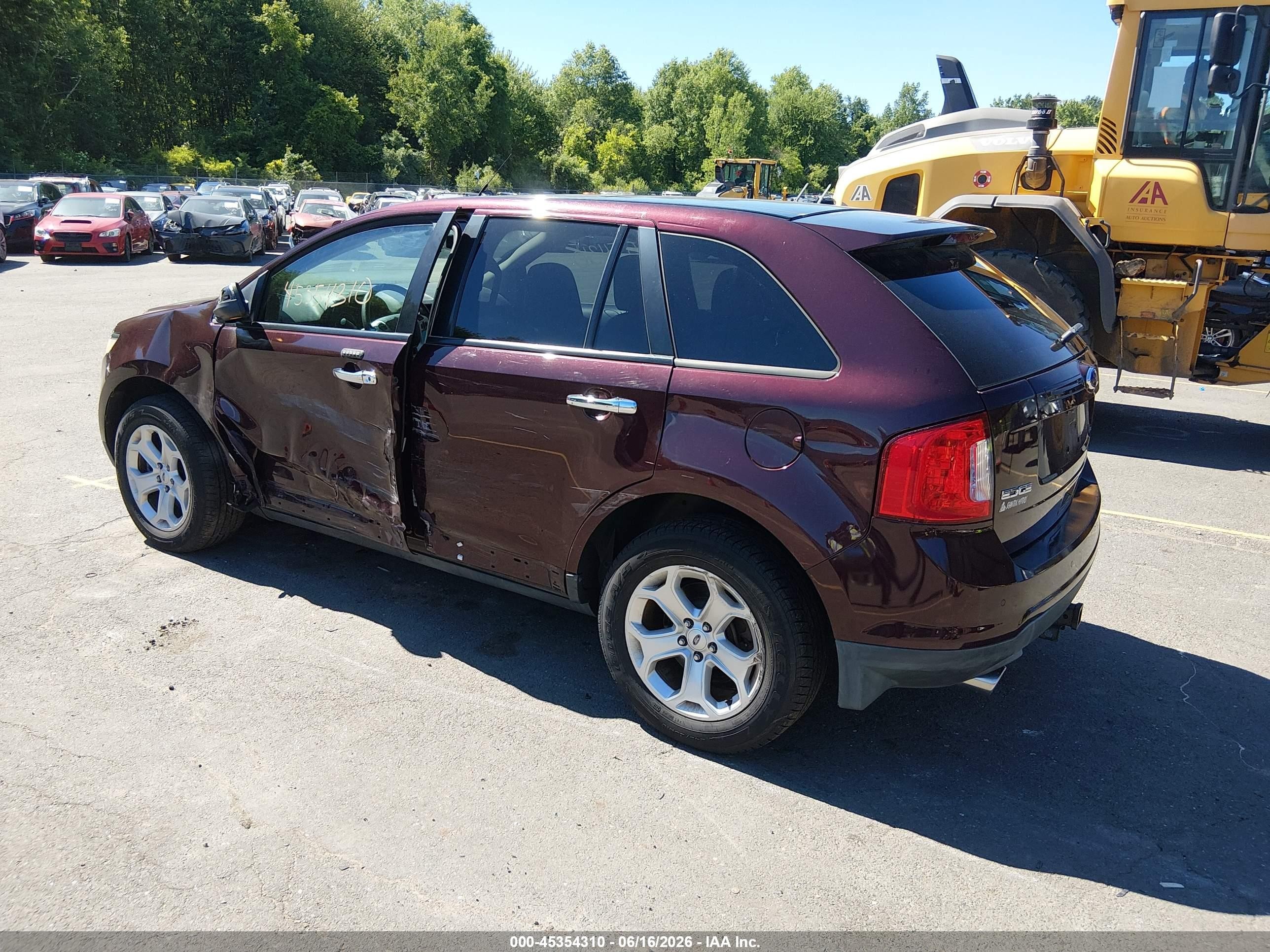 2011 Ford Edge Sel Burgundy vin: 2FMDK4JC6BBB26095