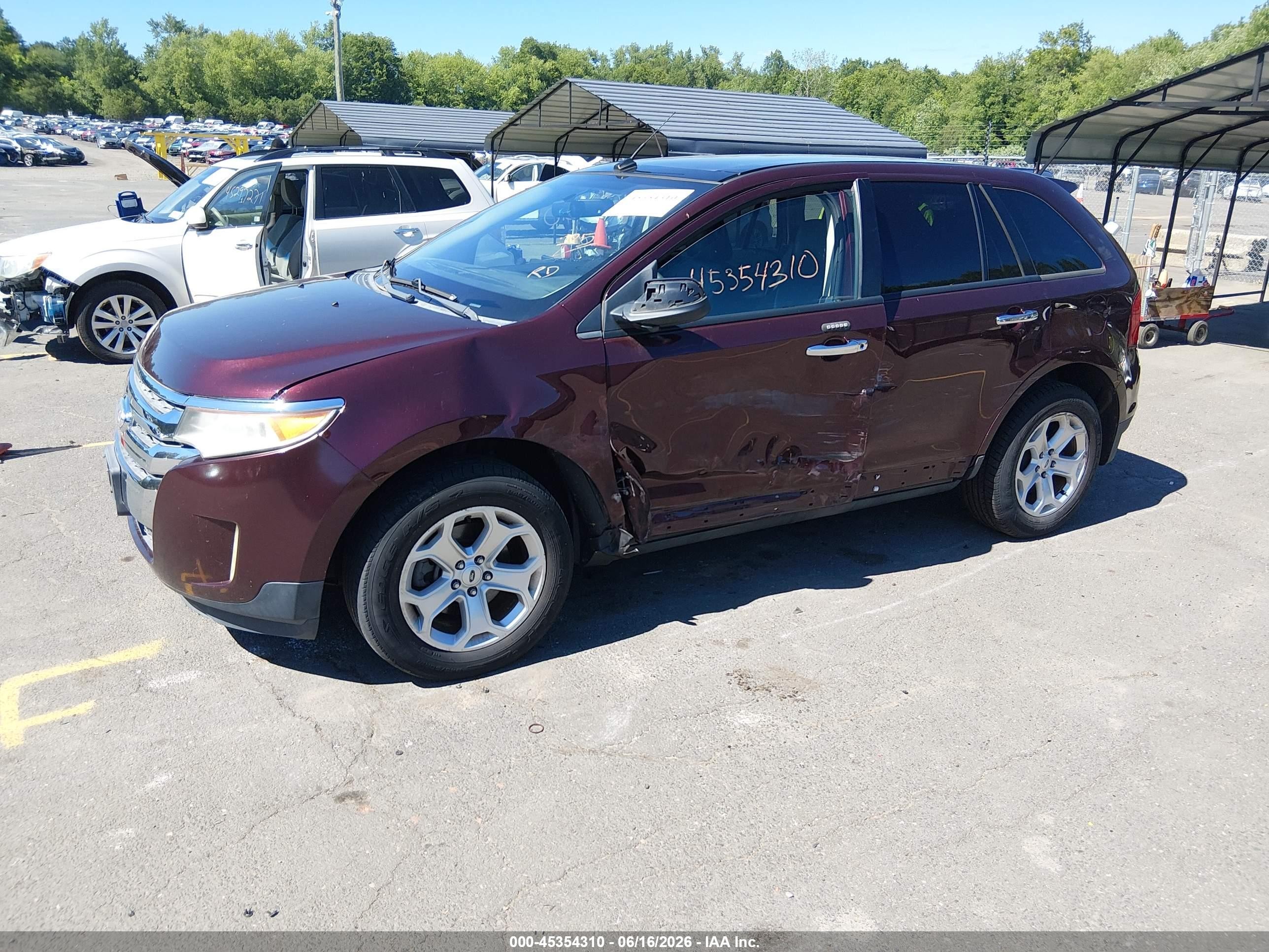 2011 Ford Edge Sel Burgundy vin: 2FMDK4JC6BBB26095