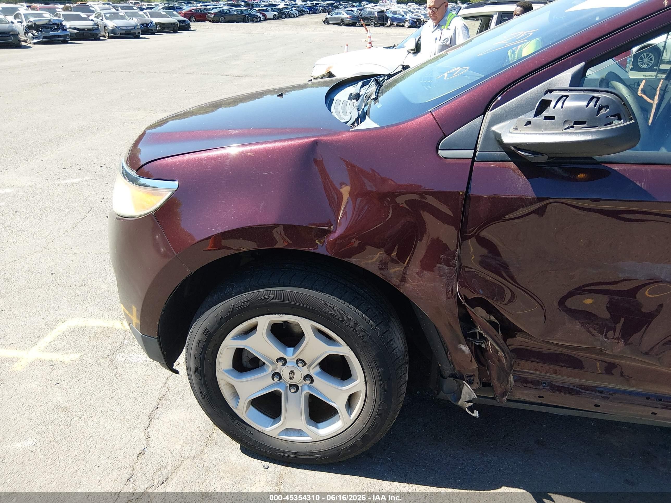 2011 Ford Edge Sel Burgundy vin: 2FMDK4JC6BBB26095