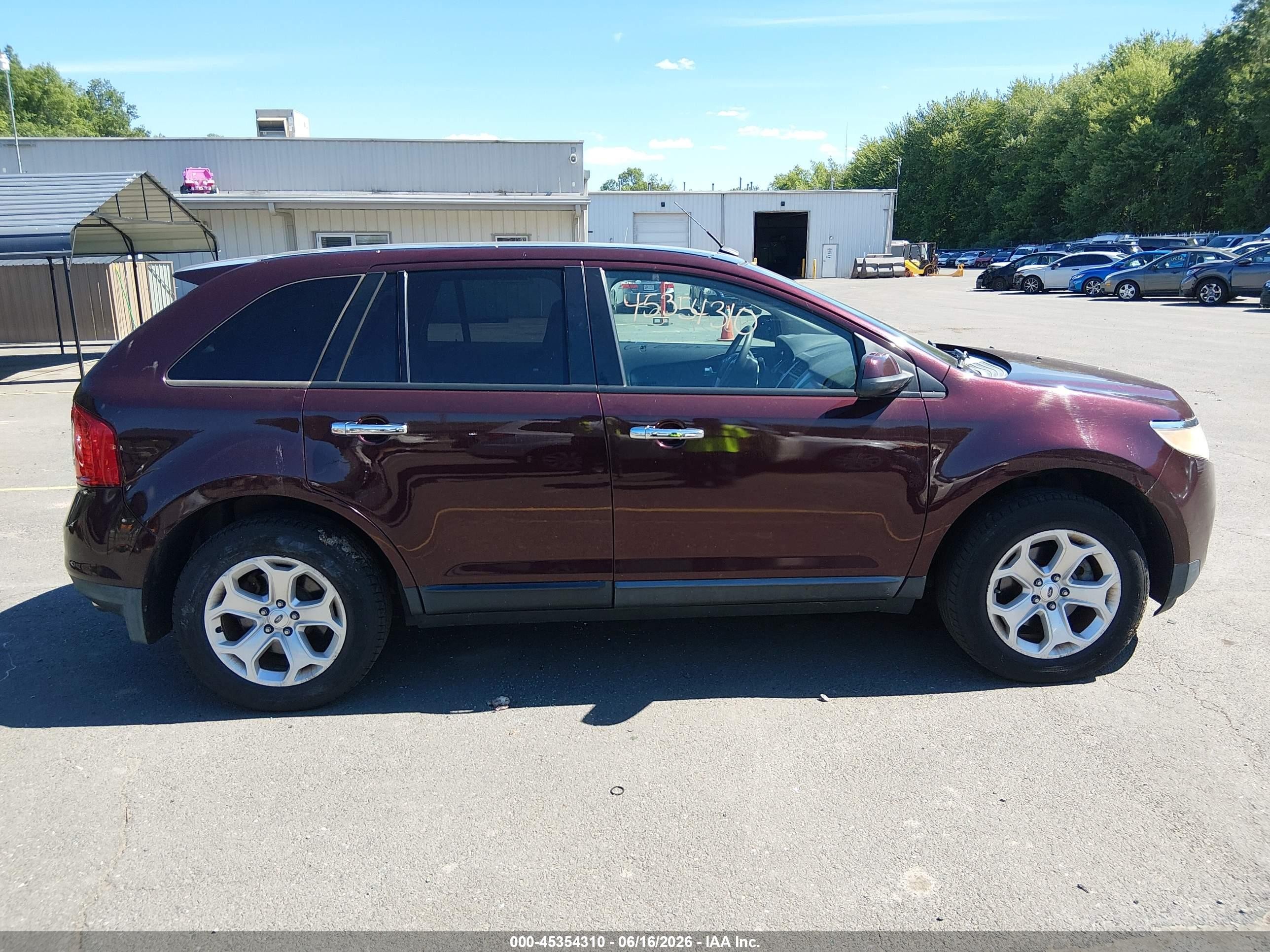 2011 Ford Edge Sel Burgundy vin: 2FMDK4JC6BBB26095