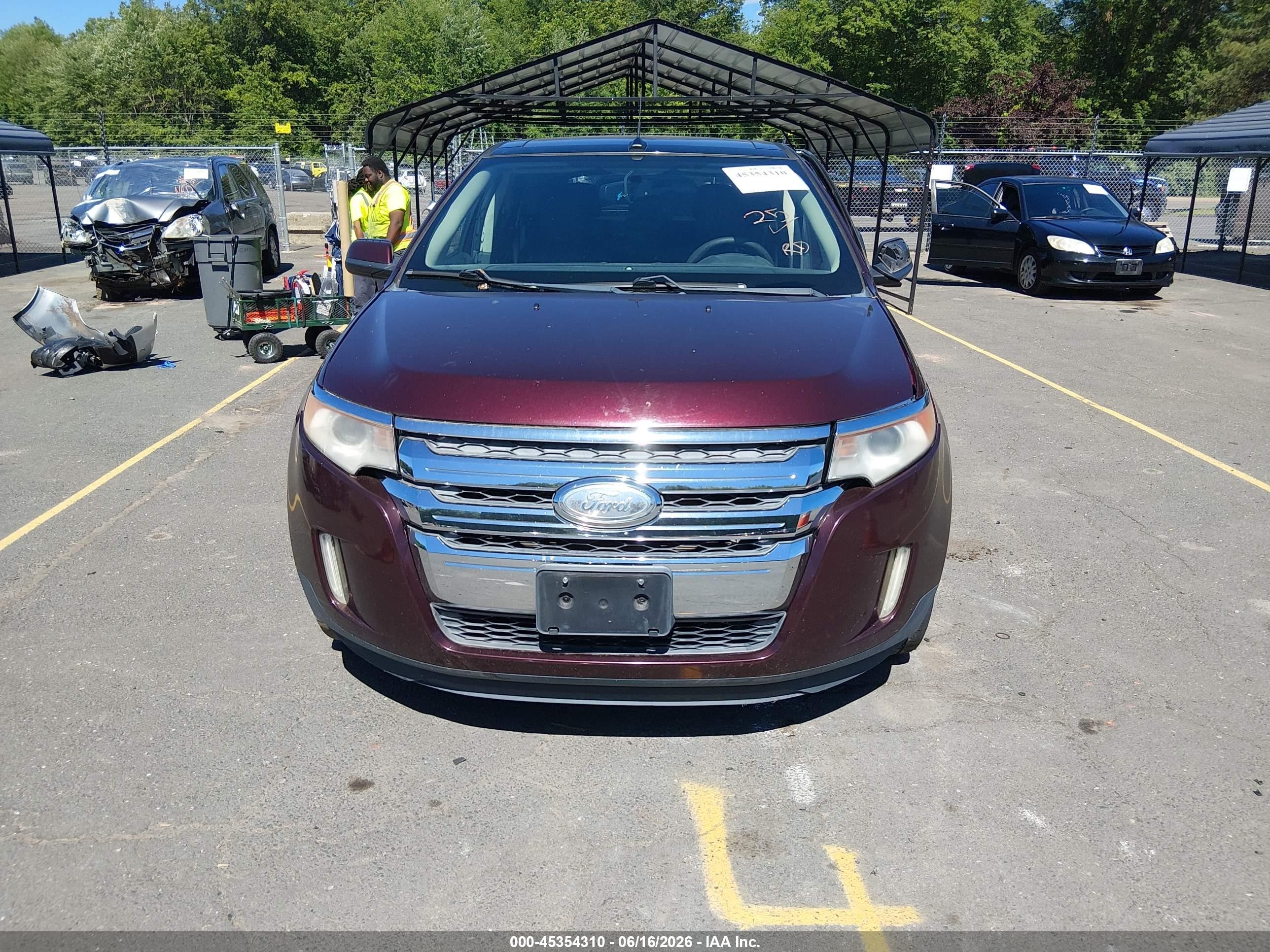 2011 Ford Edge Sel Burgundy vin: 2FMDK4JC6BBB26095
