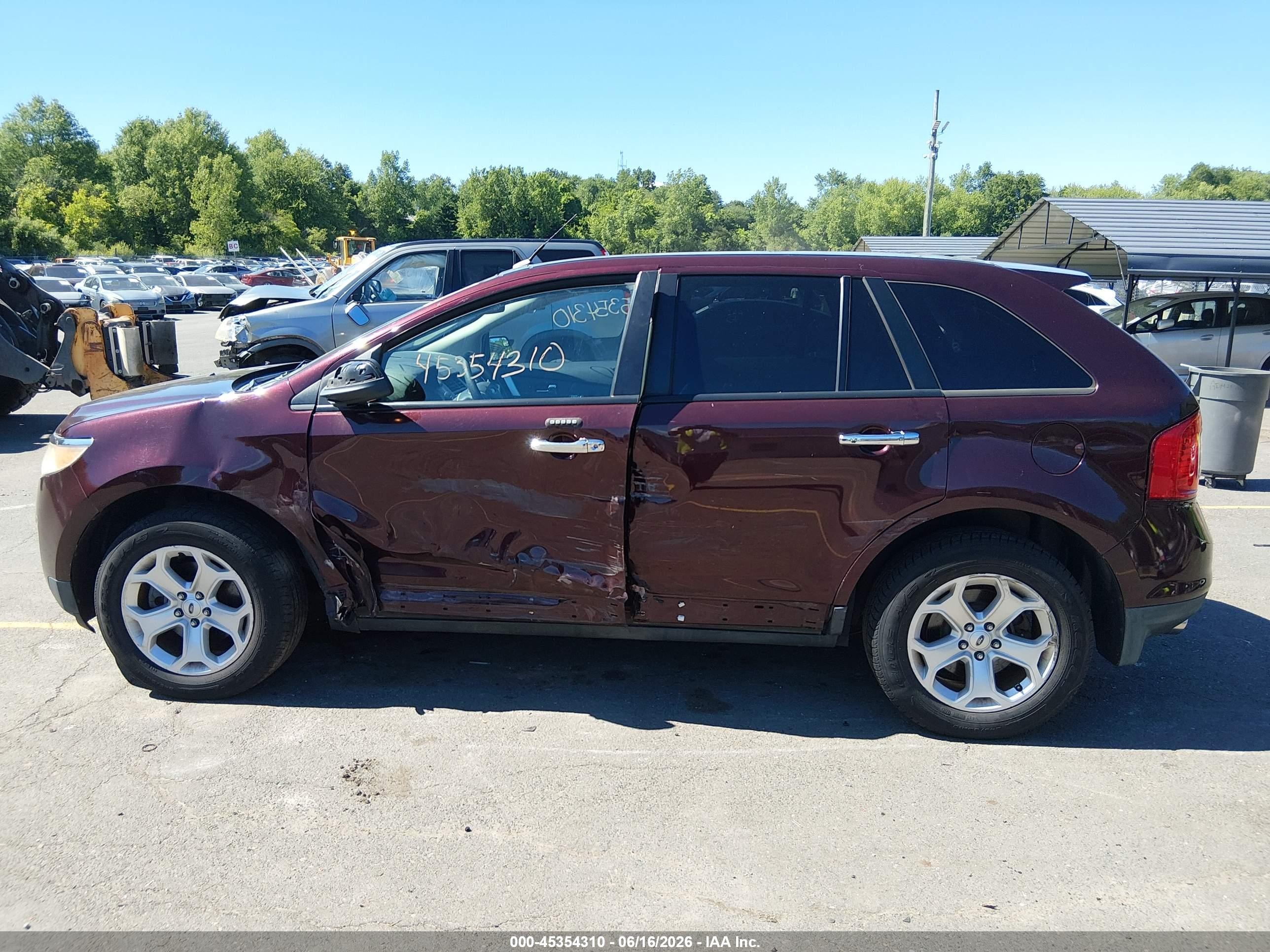 2011 Ford Edge Sel Burgundy vin: 2FMDK4JC6BBB26095