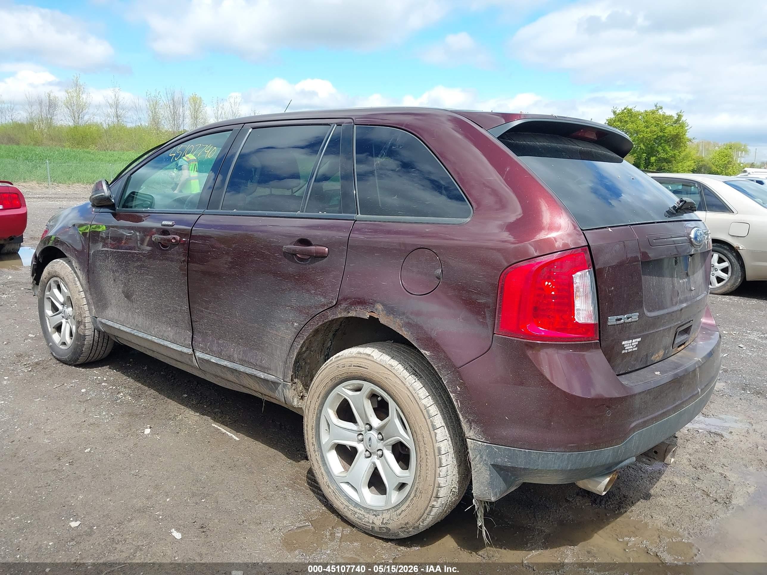 2012 Ford Edge Sel Maroon vin: 2FMDK4JC6CBA93813