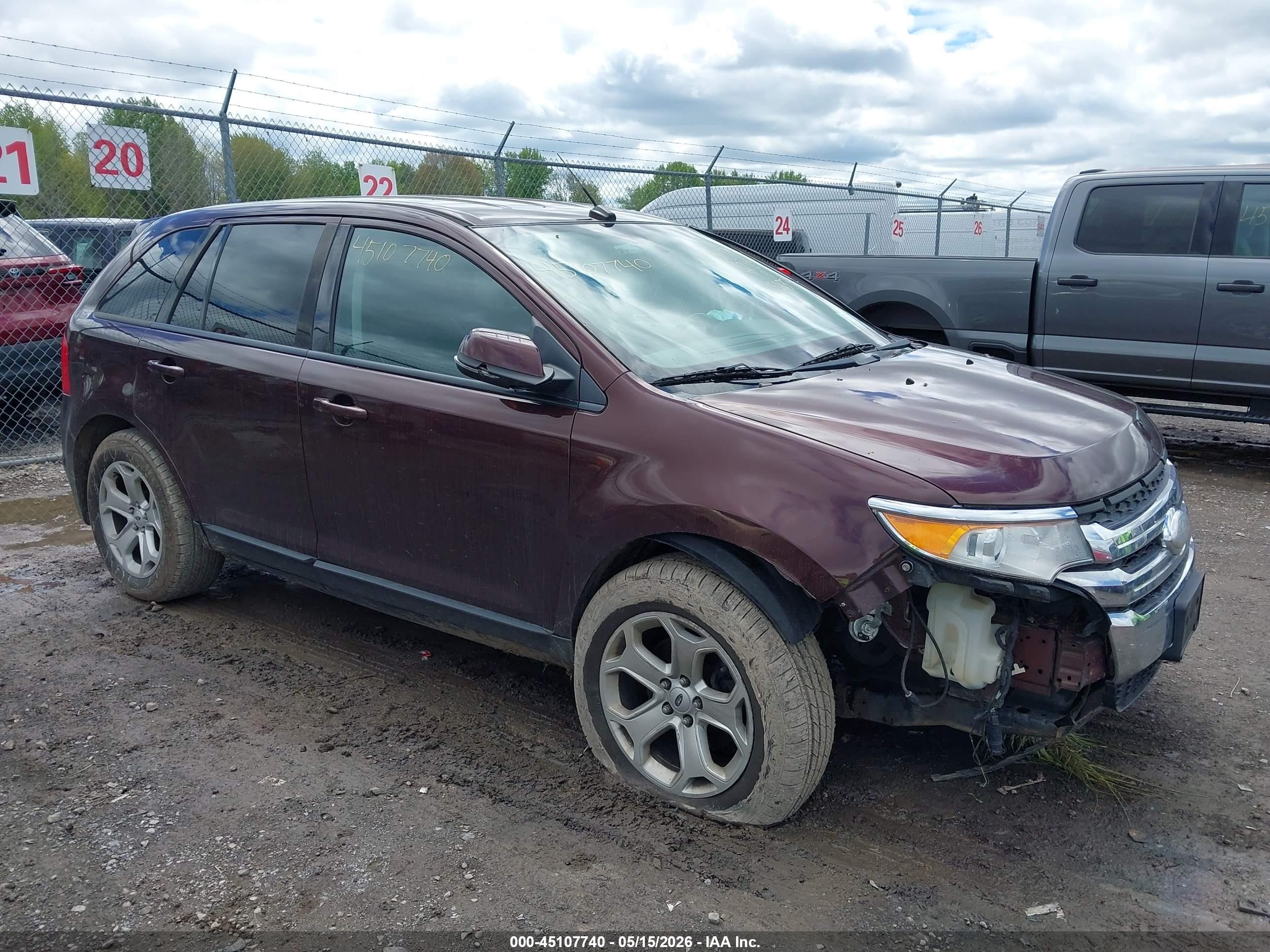 2012 Ford Edge Sel Maroon vin: 2FMDK4JC6CBA93813