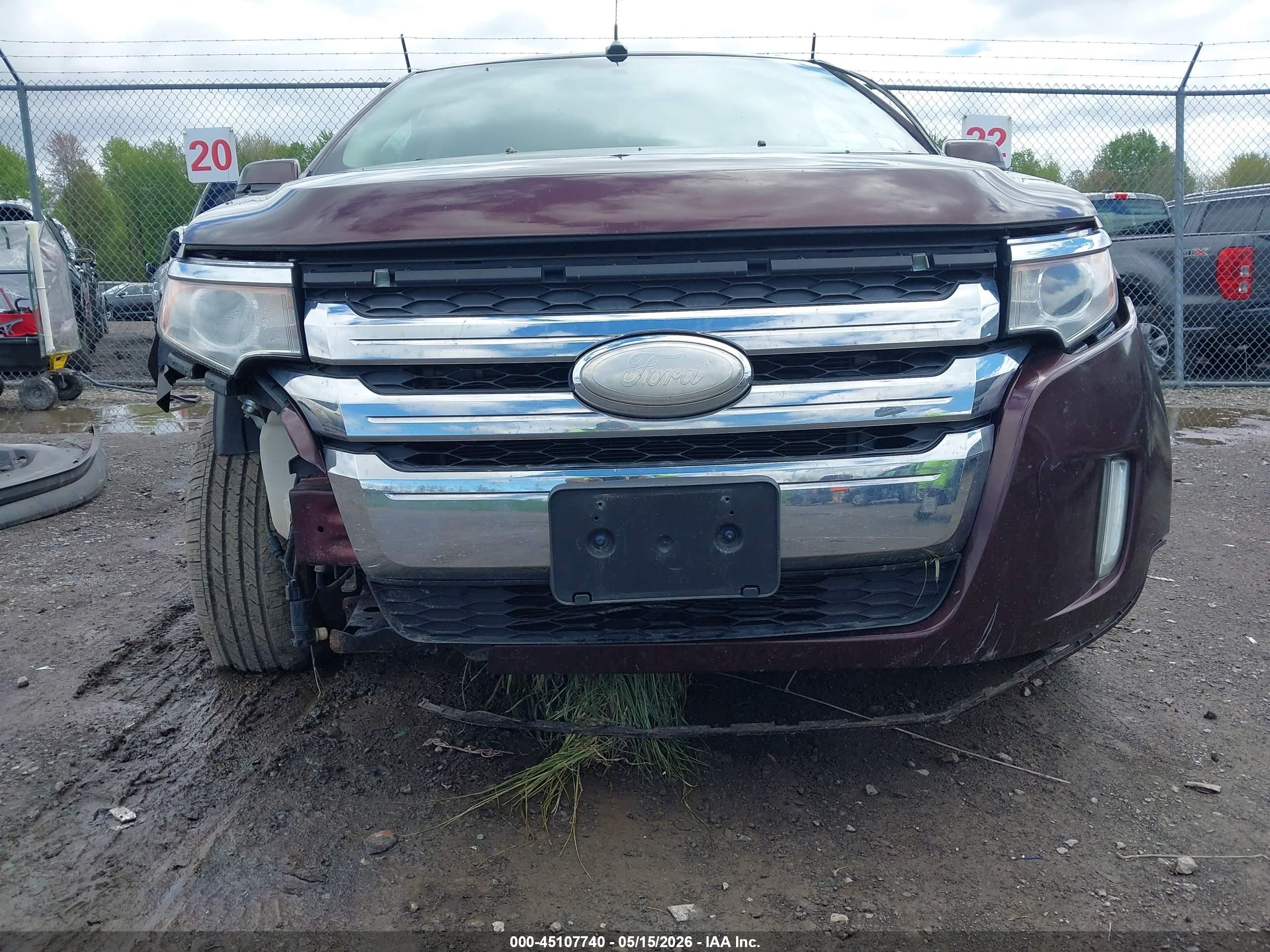 2012 Ford Edge Sel Maroon vin: 2FMDK4JC6CBA93813