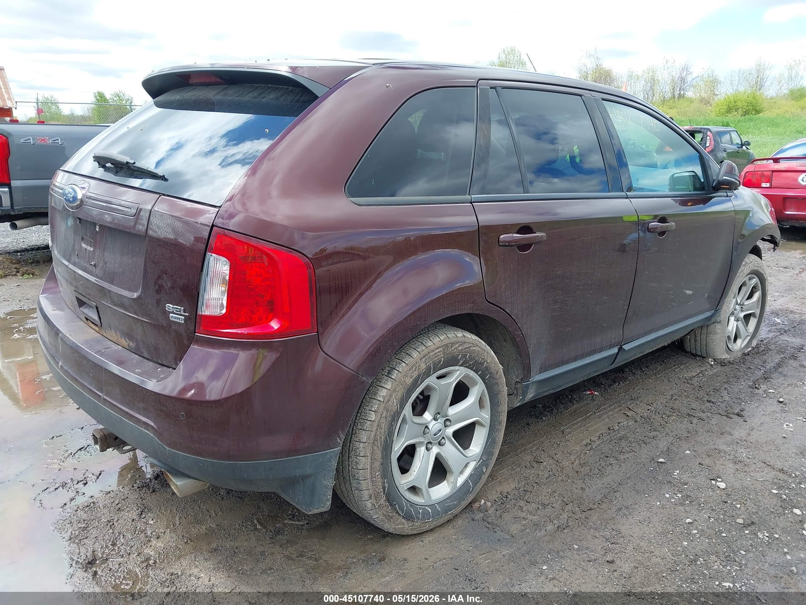 2012 Ford Edge Sel Maroon vin: 2FMDK4JC6CBA93813