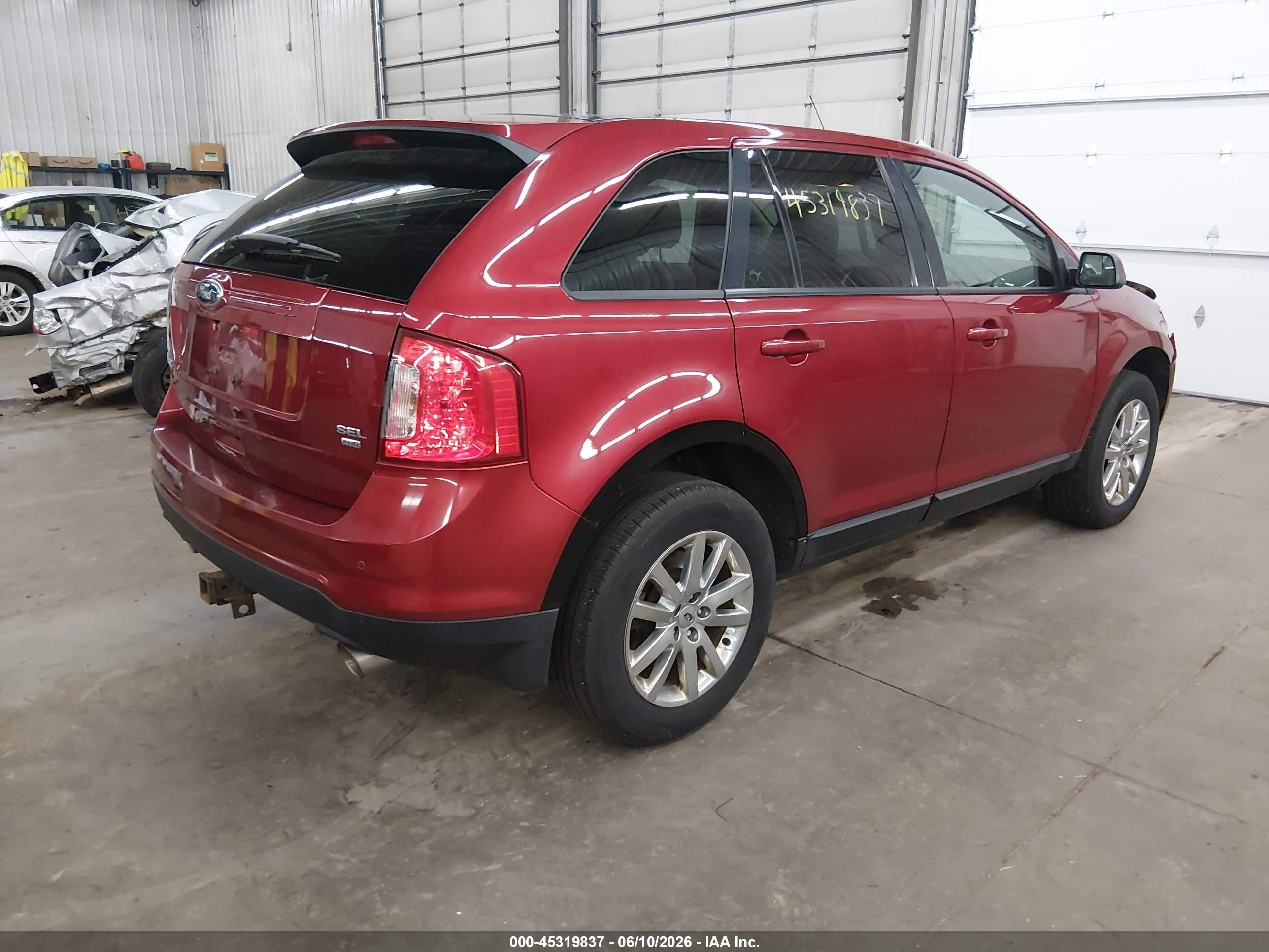 2013 Ford Edge Sel Red vin: 2FMDK4JC6DBB11552