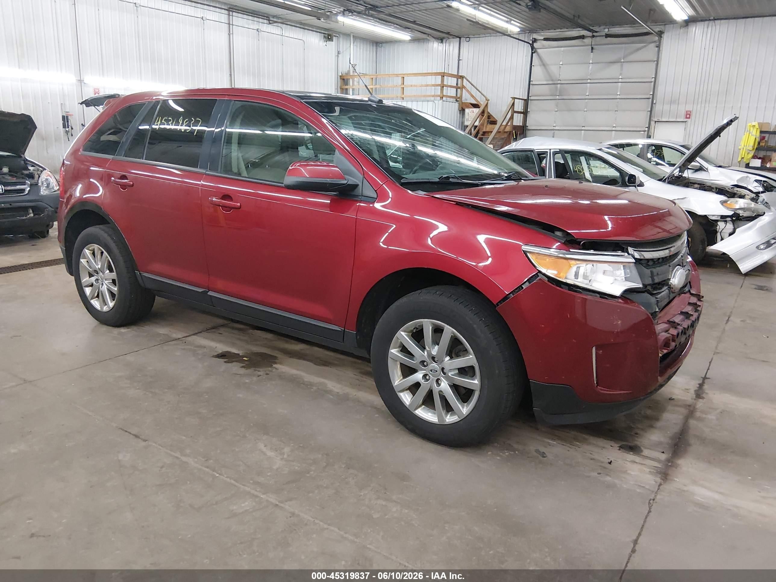 2013 Ford Edge Sel Red vin: 2FMDK4JC6DBB11552