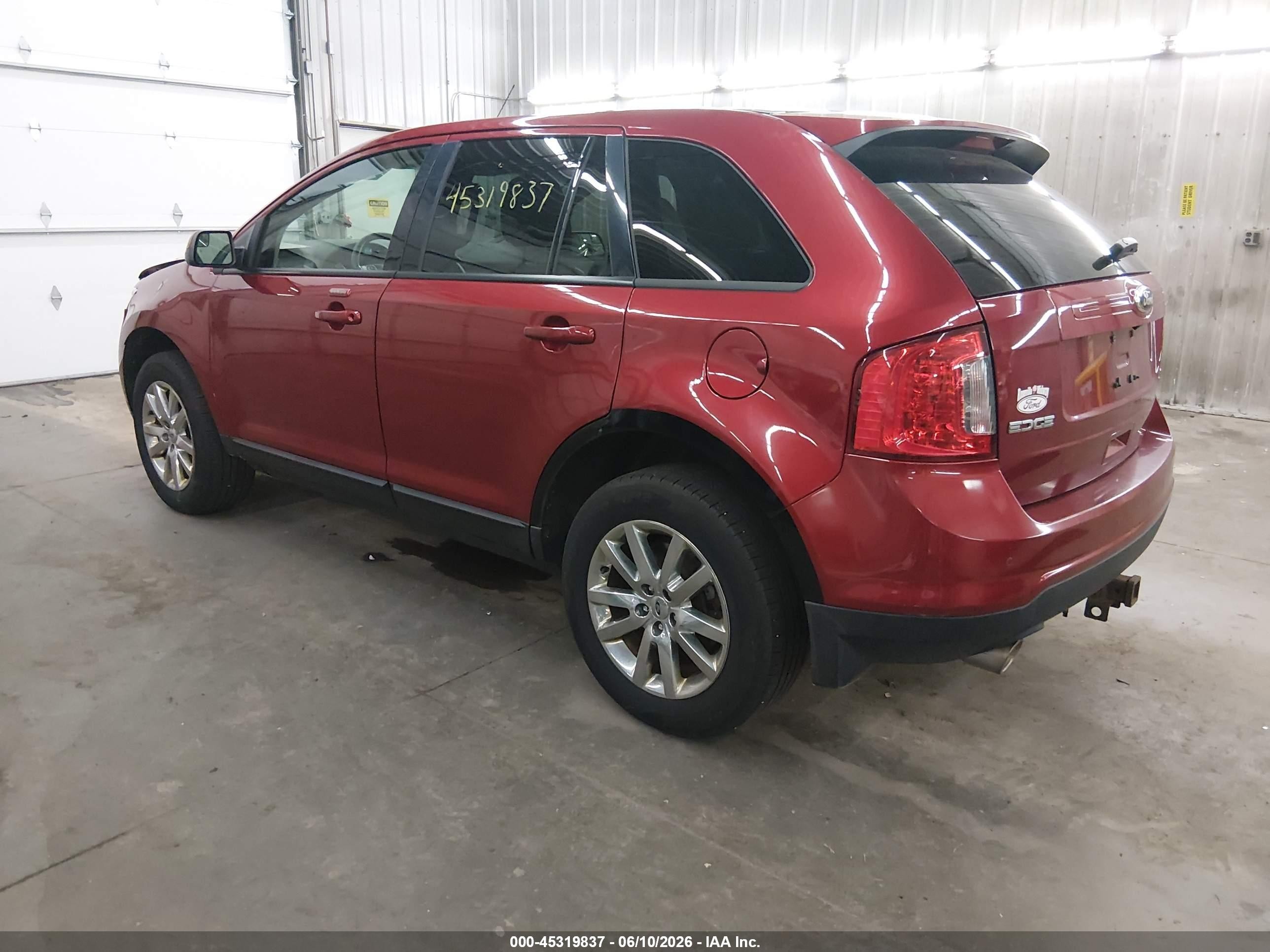 2013 Ford Edge Sel Red vin: 2FMDK4JC6DBB11552