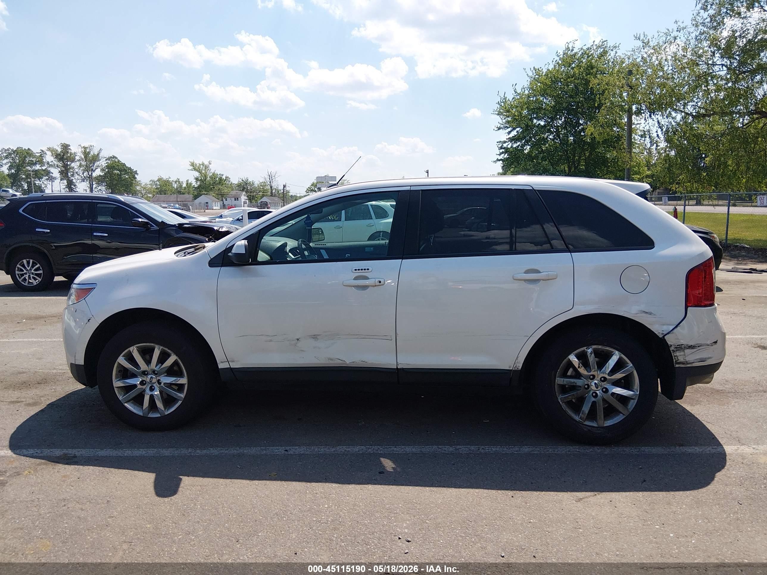 2013 Ford Edge Sel White vin: 2FMDK4JC6DBB15908