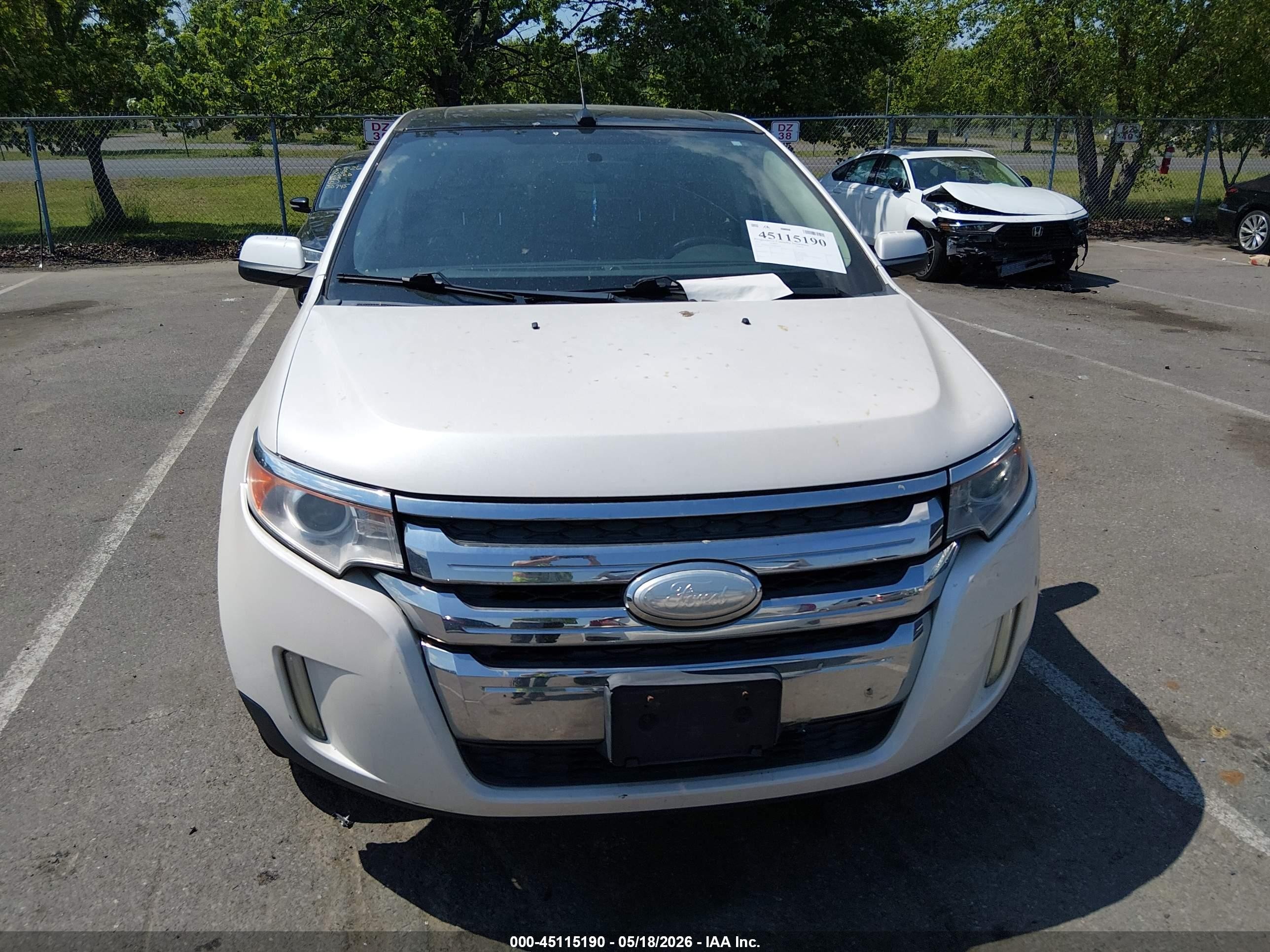 2013 Ford Edge Sel White vin: 2FMDK4JC6DBB15908