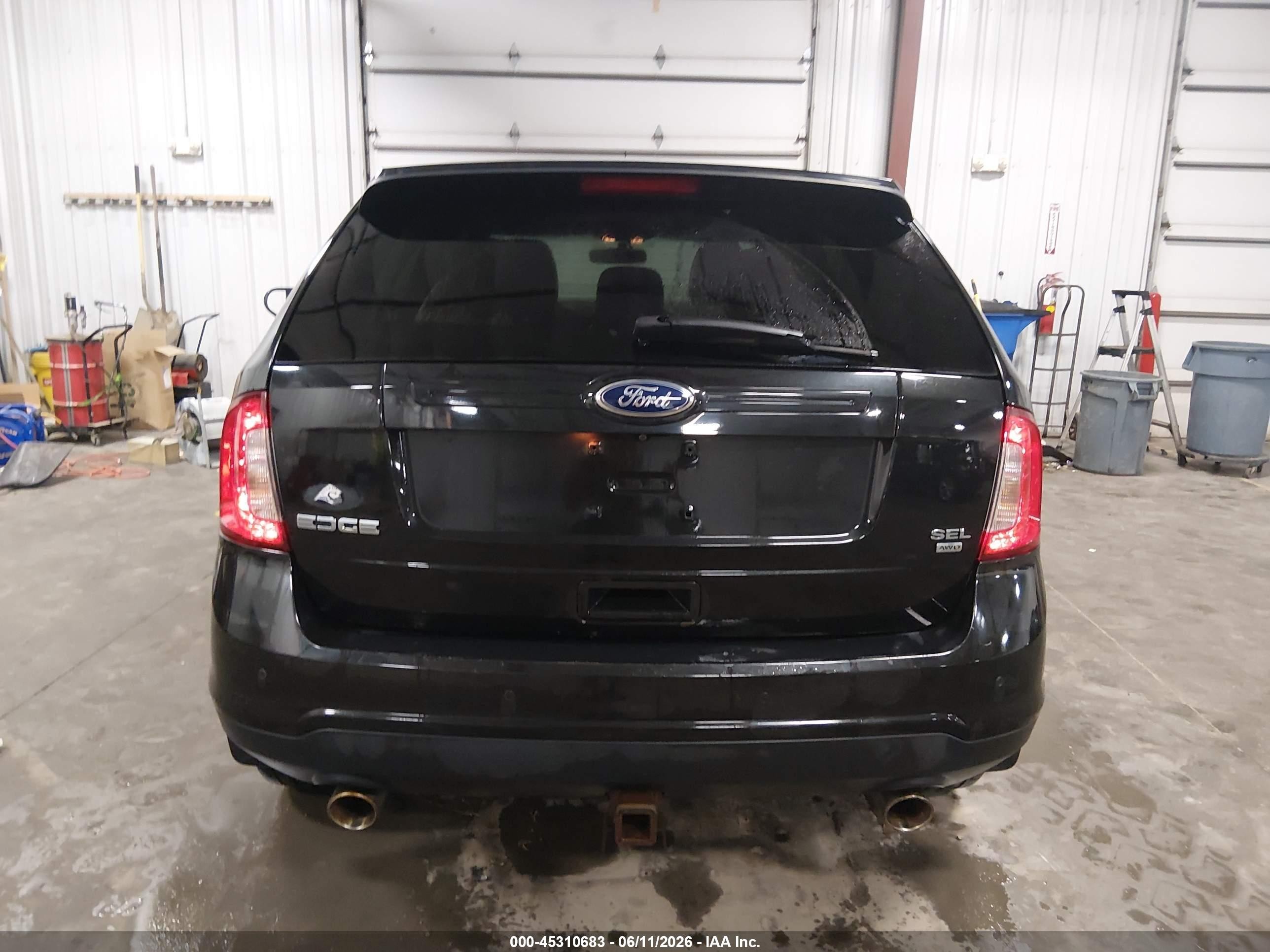 2013 Ford Edge Sel Black vin: 2FMDK4JC6DBB53798
