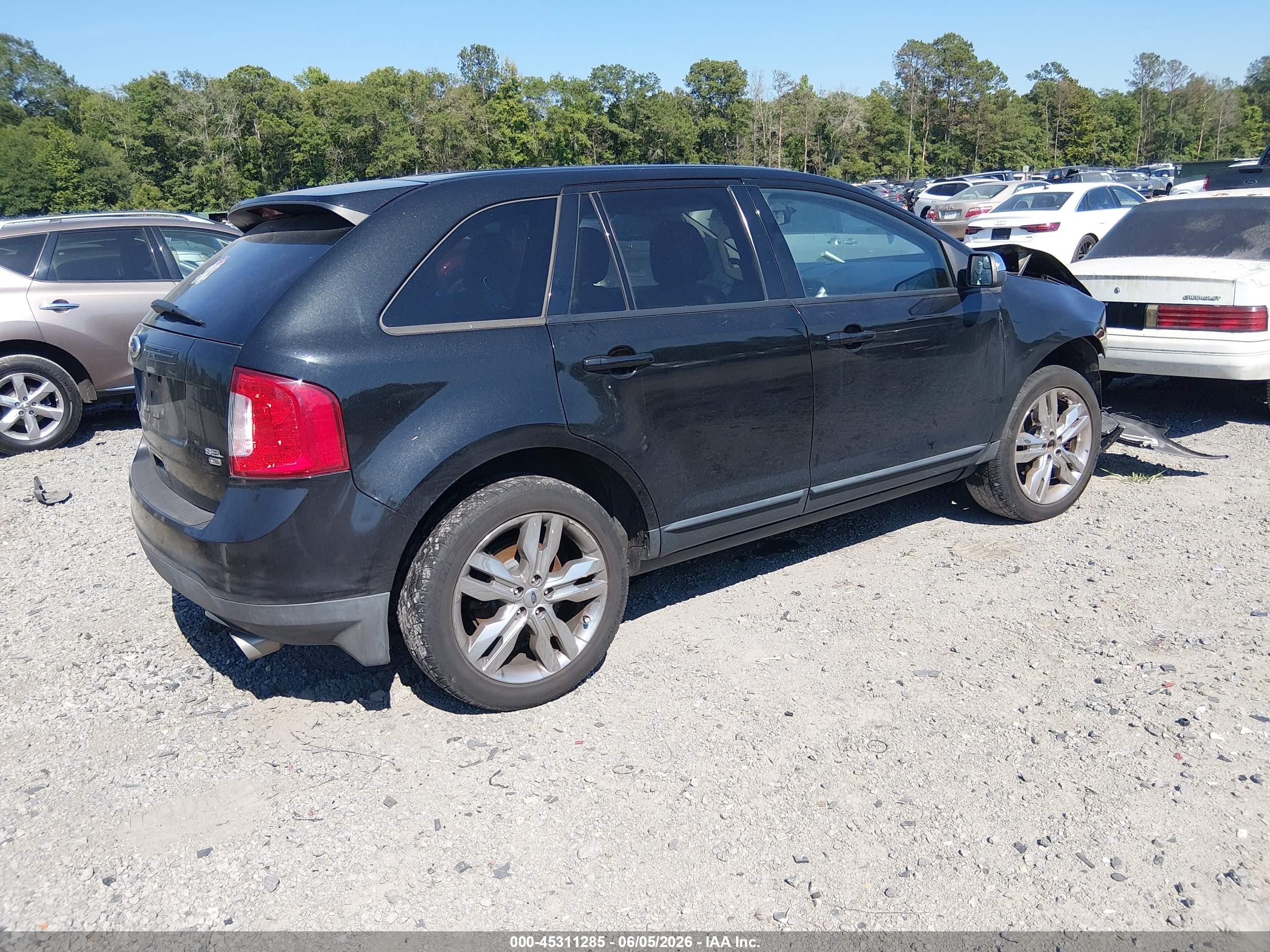 2013 Ford Edge Sel Black vin: 2FMDK4JC6DBC48751