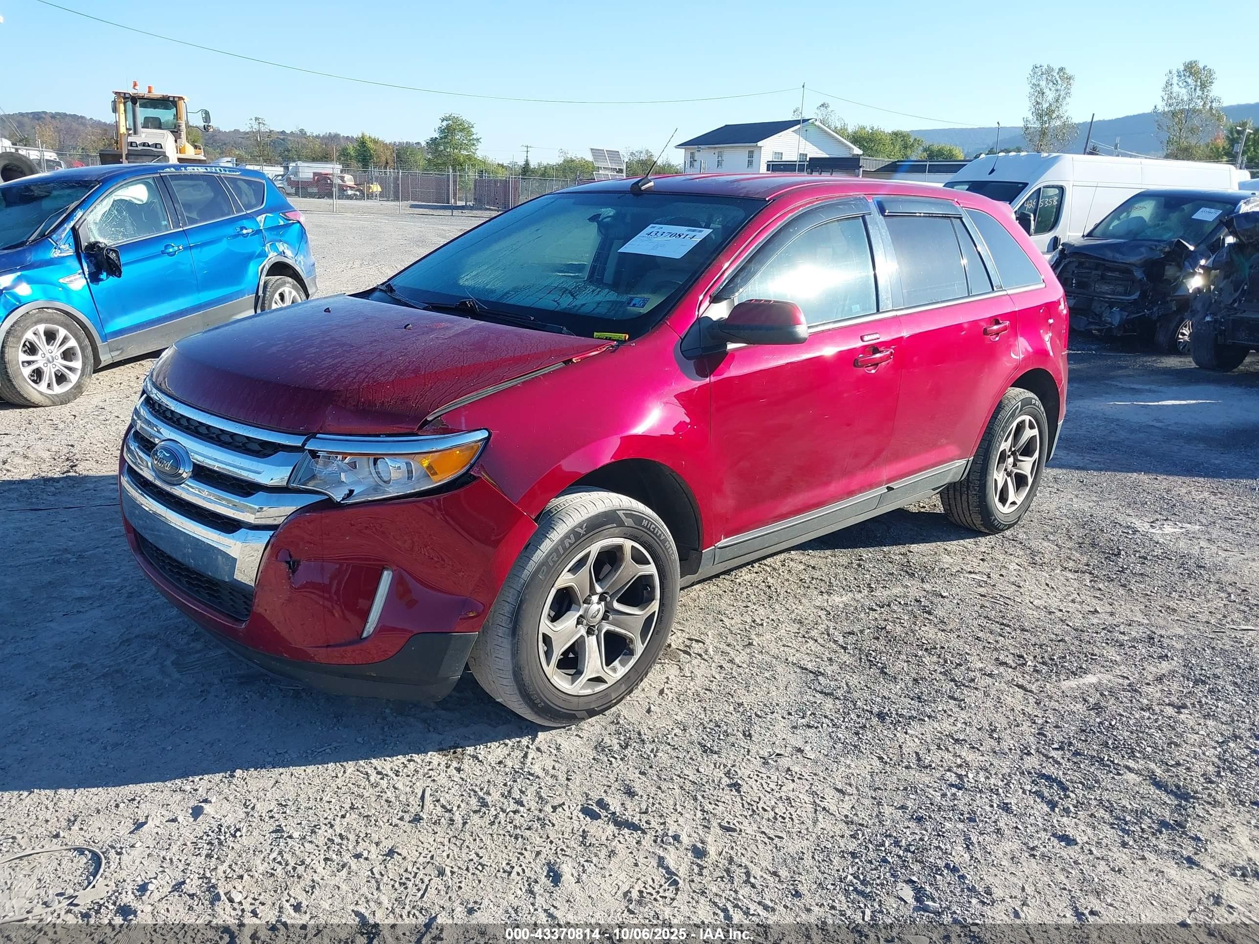 2014 Ford Edge Sel Red vin: 2FMDK4JC6EBA22694