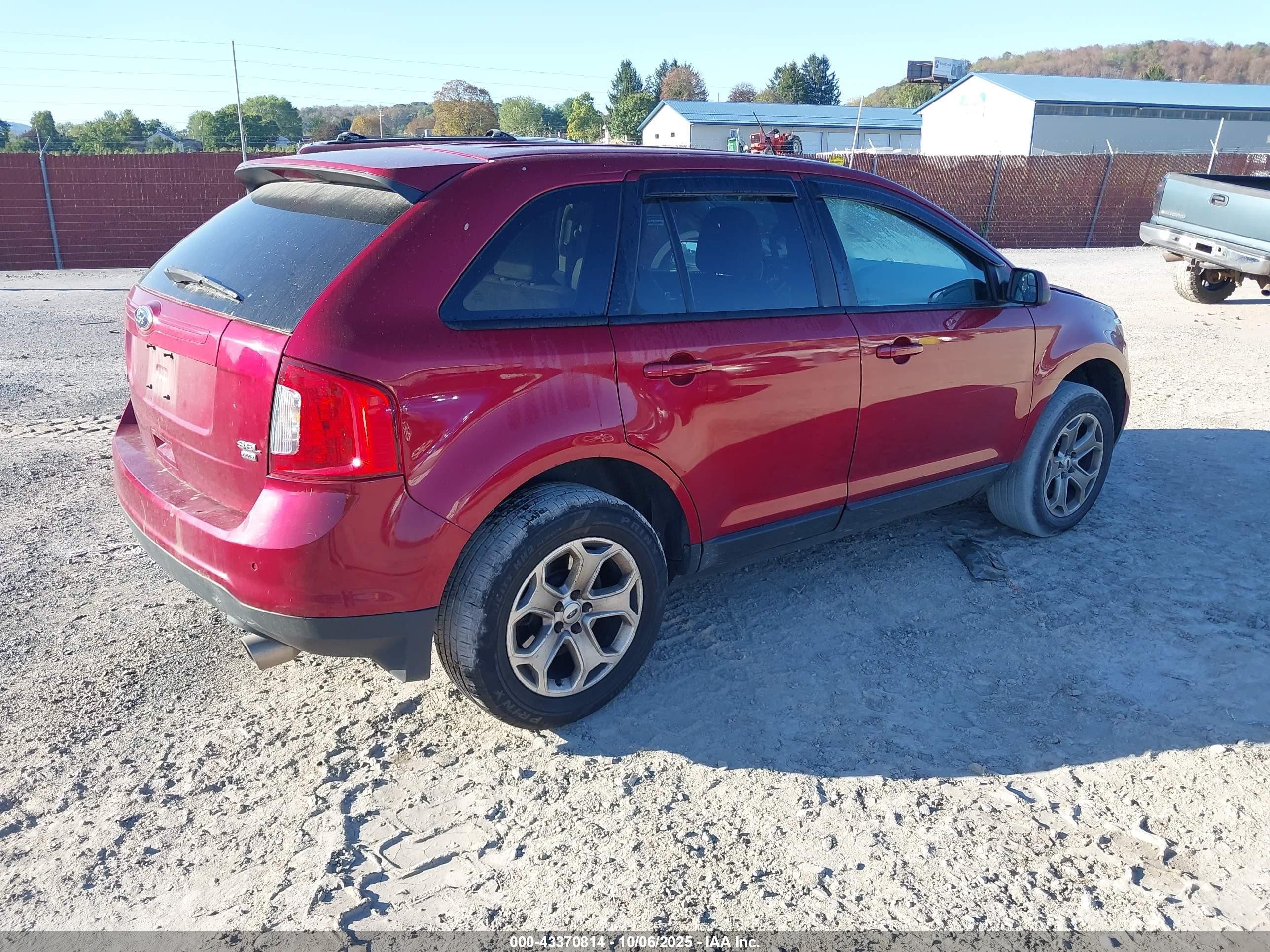 2014 Ford Edge Sel Red vin: 2FMDK4JC6EBA22694