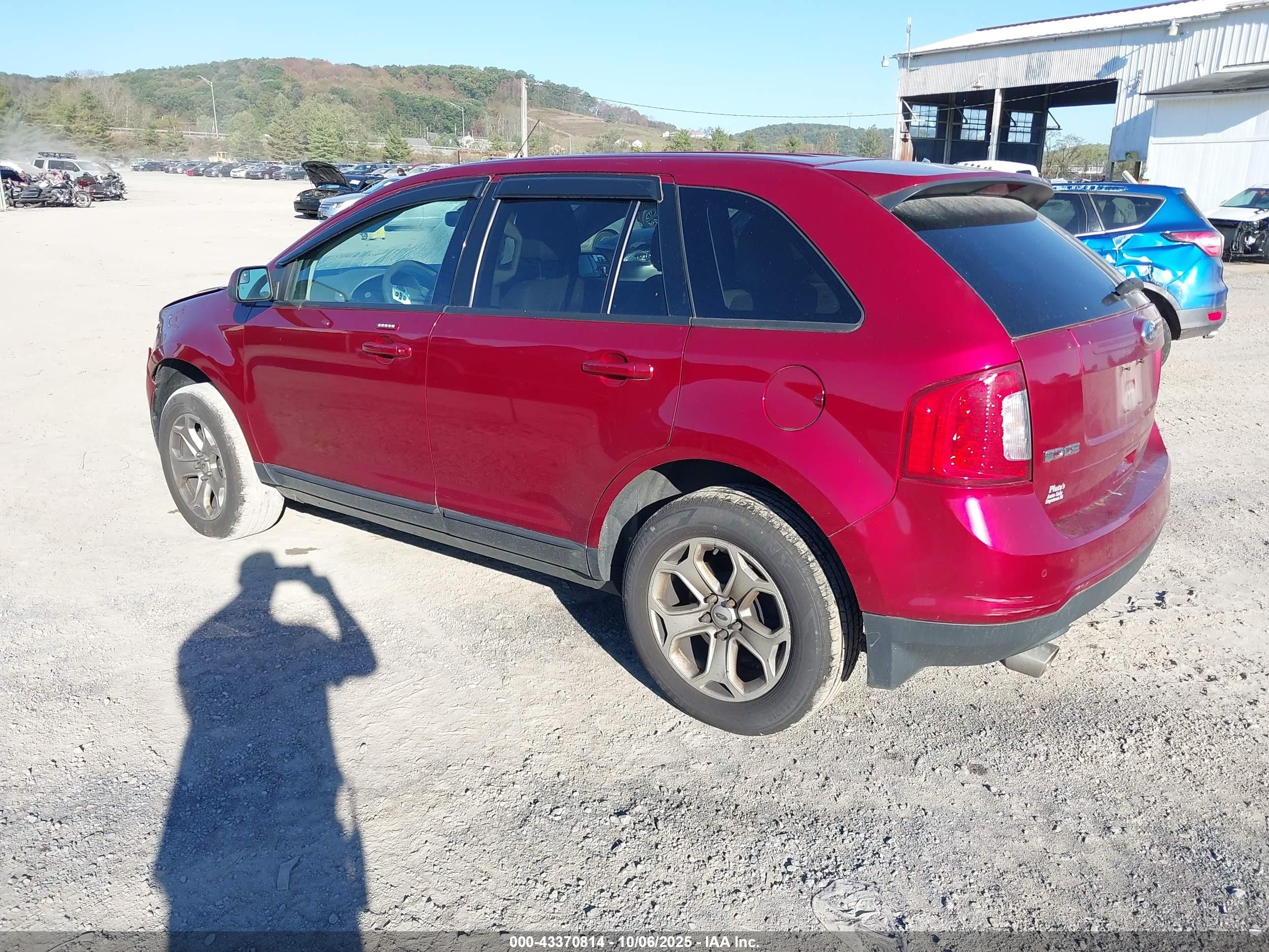 2014 Ford Edge Sel Red vin: 2FMDK4JC6EBA22694