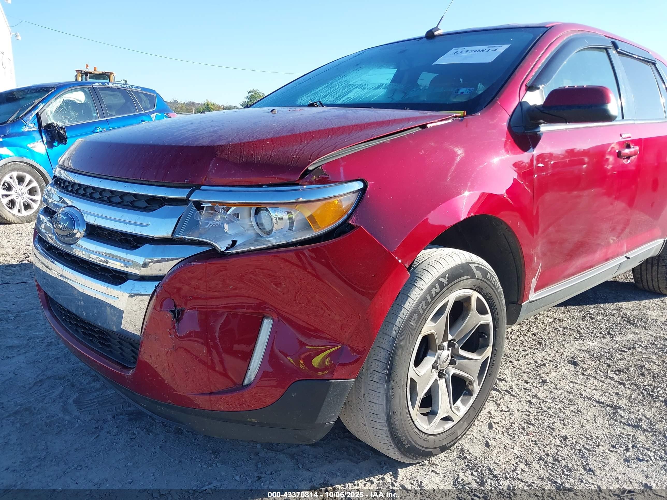 2014 Ford Edge Sel Red vin: 2FMDK4JC6EBA22694