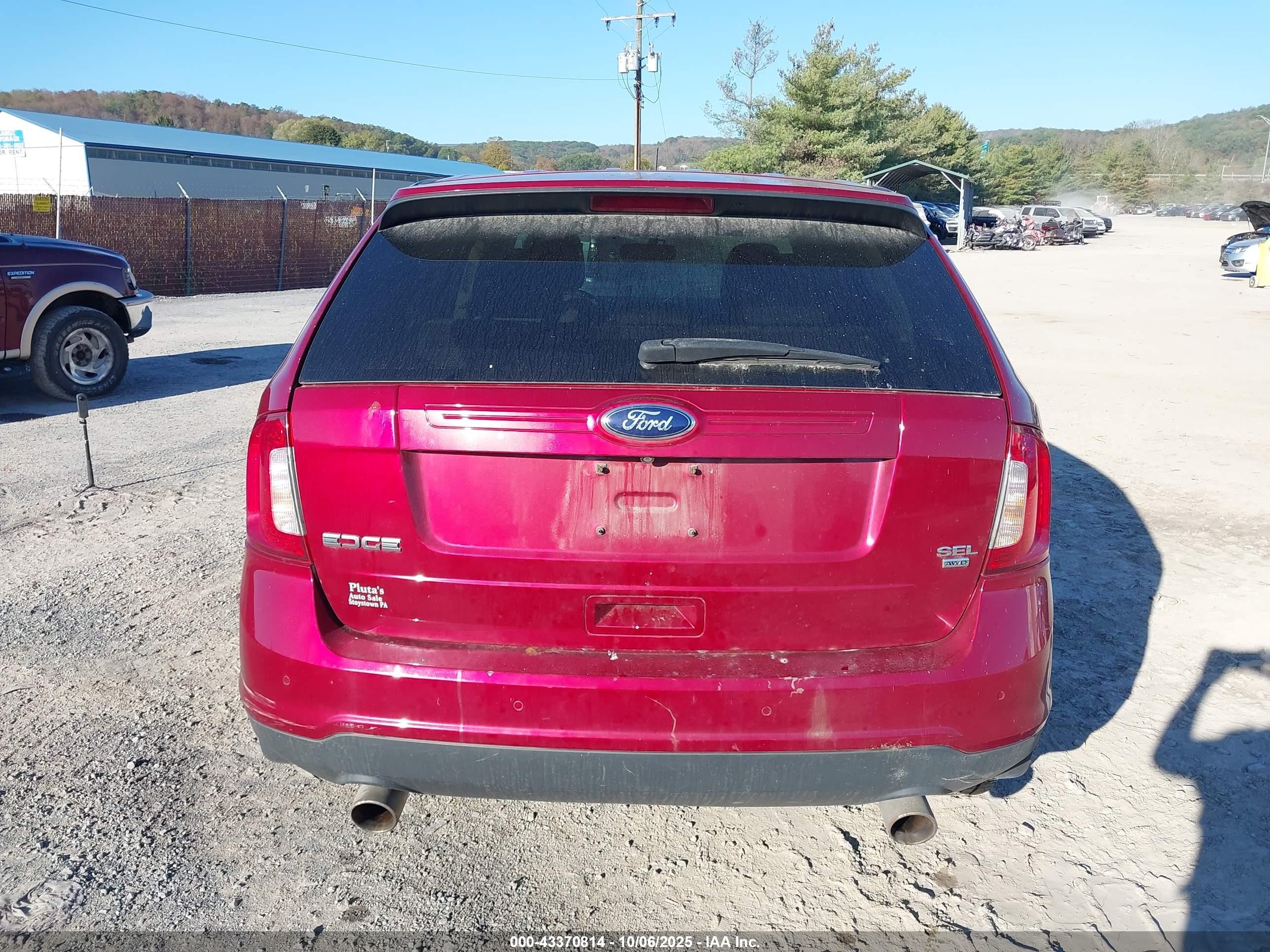 2014 Ford Edge Sel Red vin: 2FMDK4JC6EBA22694