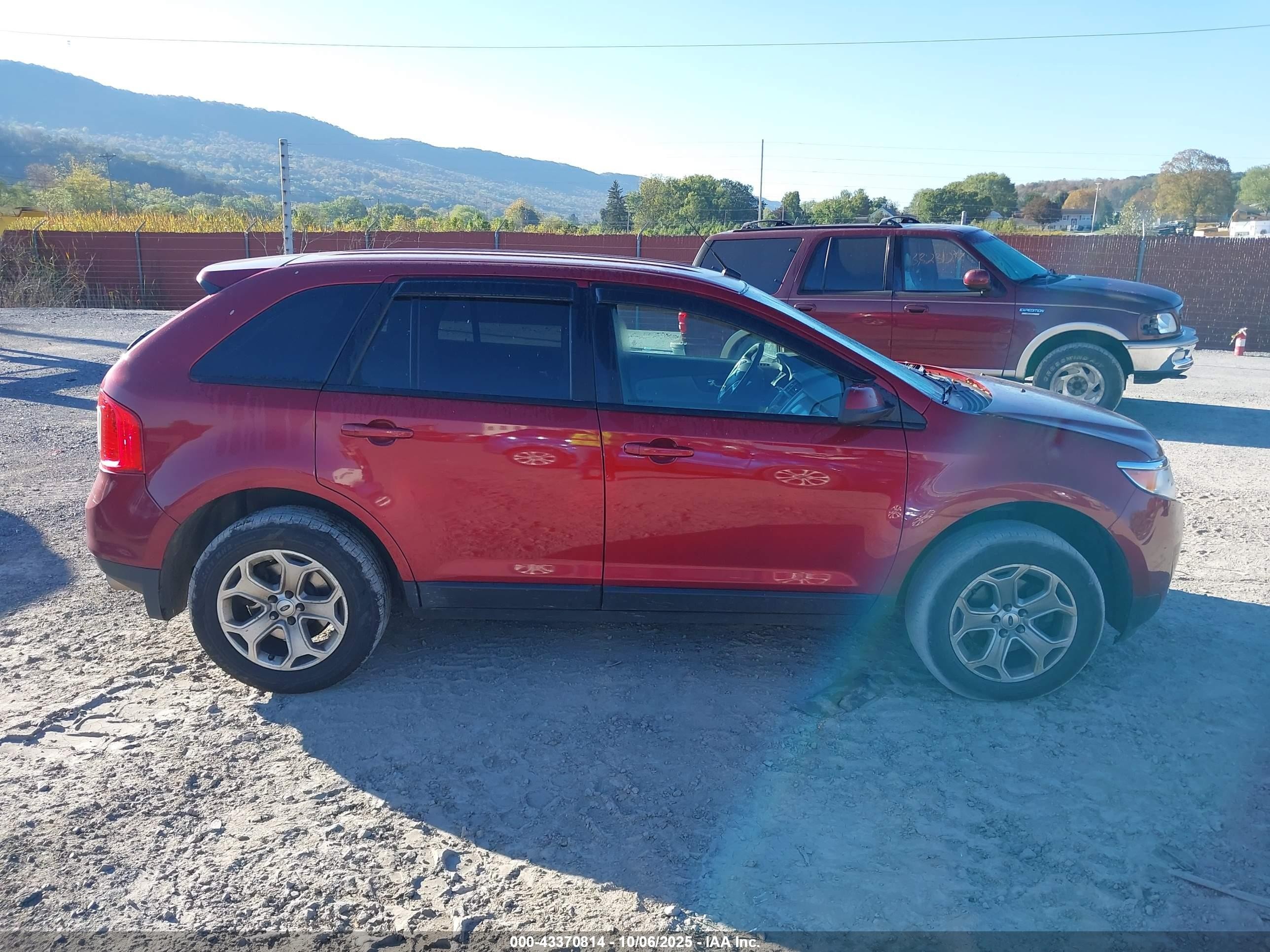 2014 Ford Edge Sel Red vin: 2FMDK4JC6EBA22694