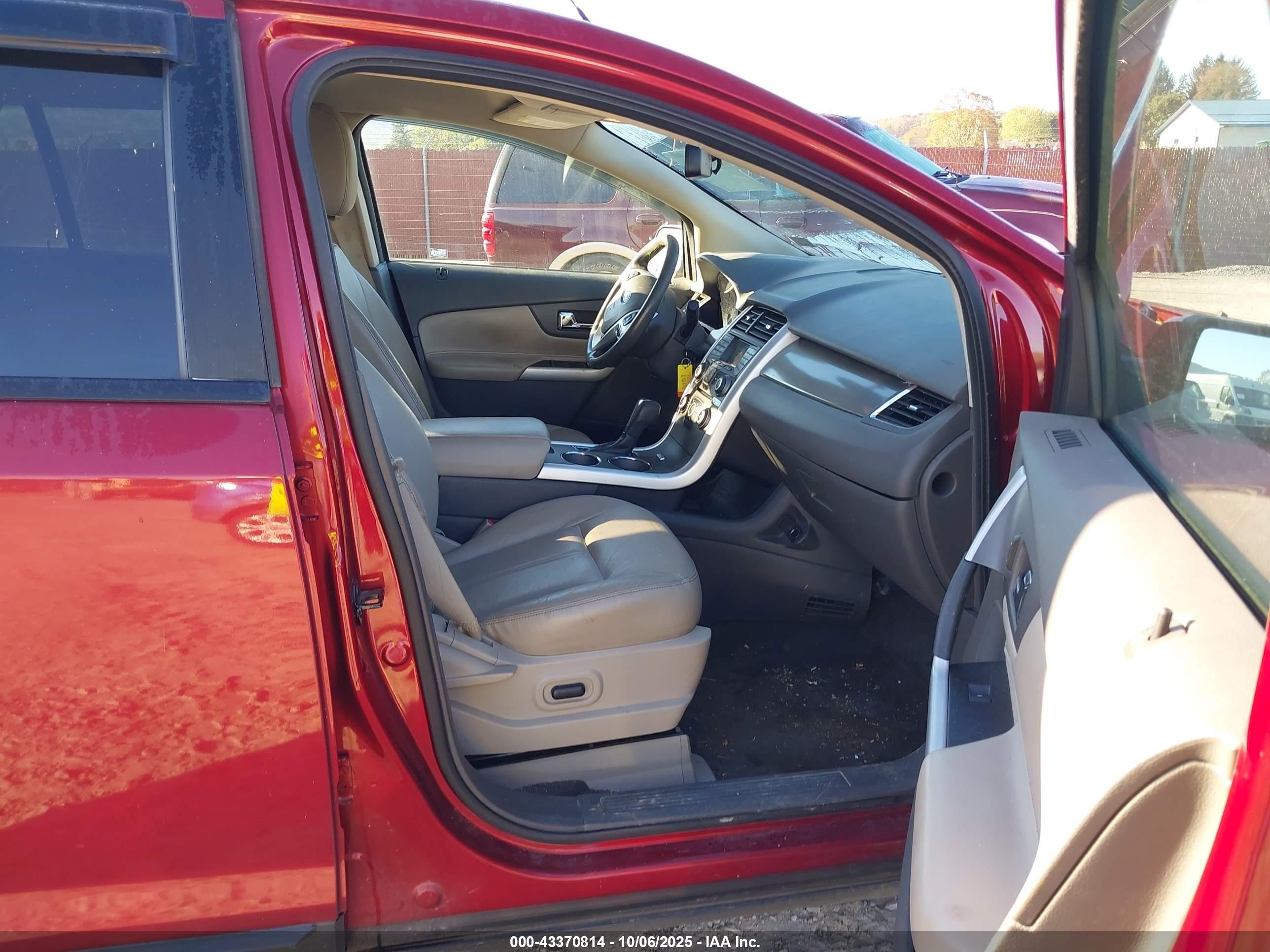 2014 Ford Edge Sel Red vin: 2FMDK4JC6EBA22694