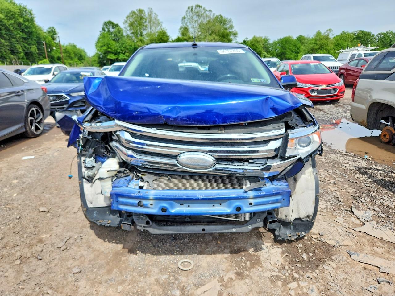 2014 Ford Edge Sel Blue vin: 2FMDK4JC6EBA22744