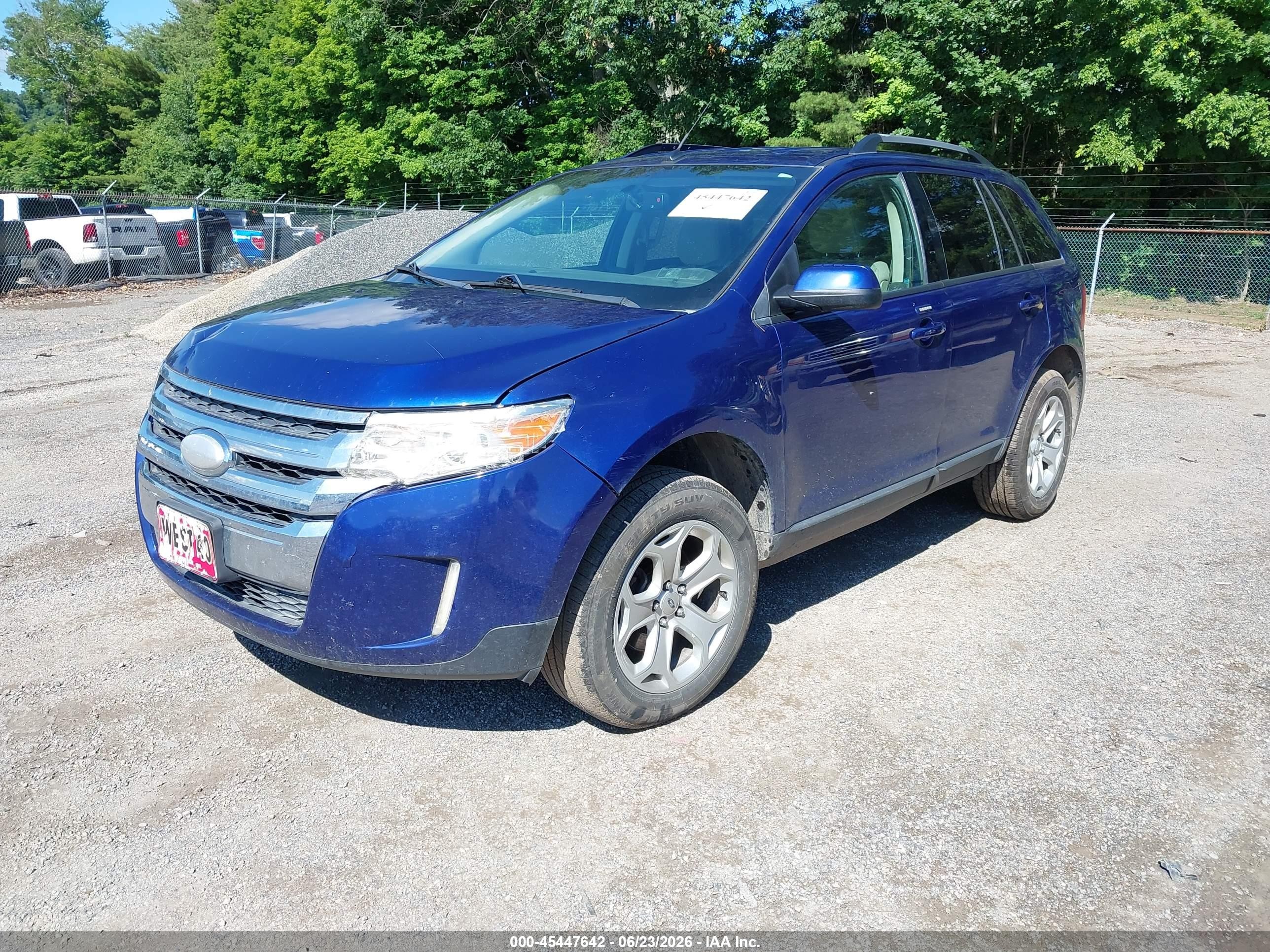 2014 Ford Edge Sel Blue vin: 2FMDK4JC6EBA26664