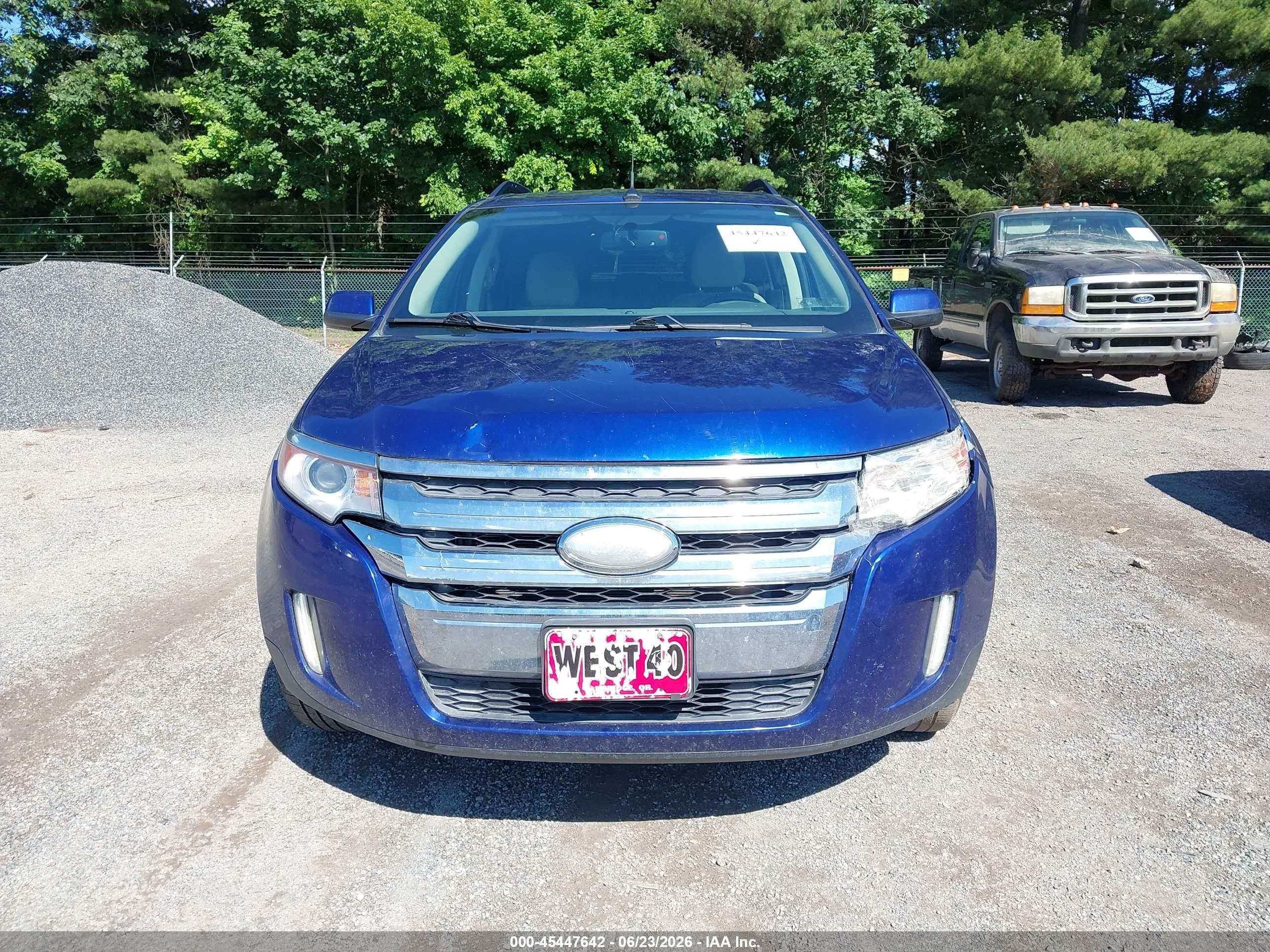 2014 Ford Edge Sel Blue vin: 2FMDK4JC6EBA26664