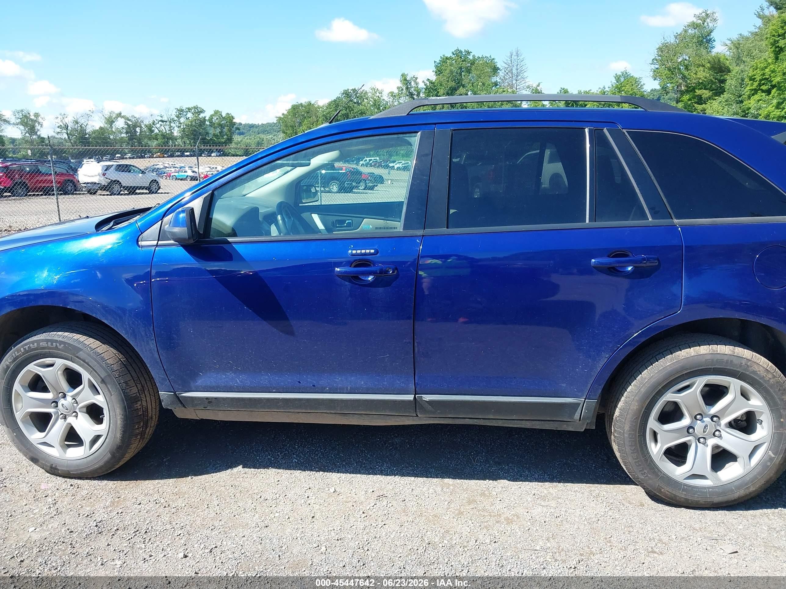 2014 Ford Edge Sel Blue vin: 2FMDK4JC6EBA26664