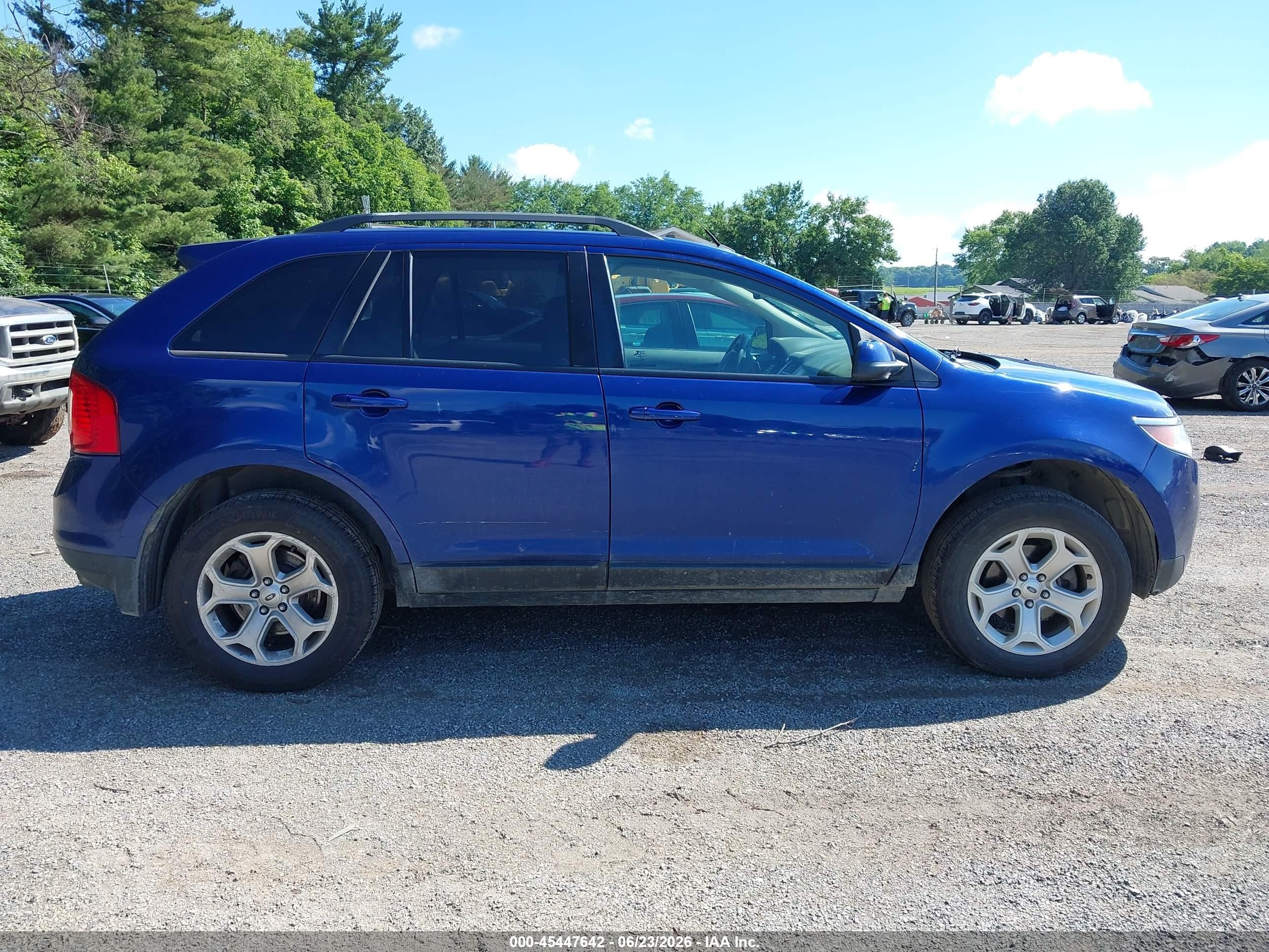 2014 Ford Edge Sel Blue vin: 2FMDK4JC6EBA26664
