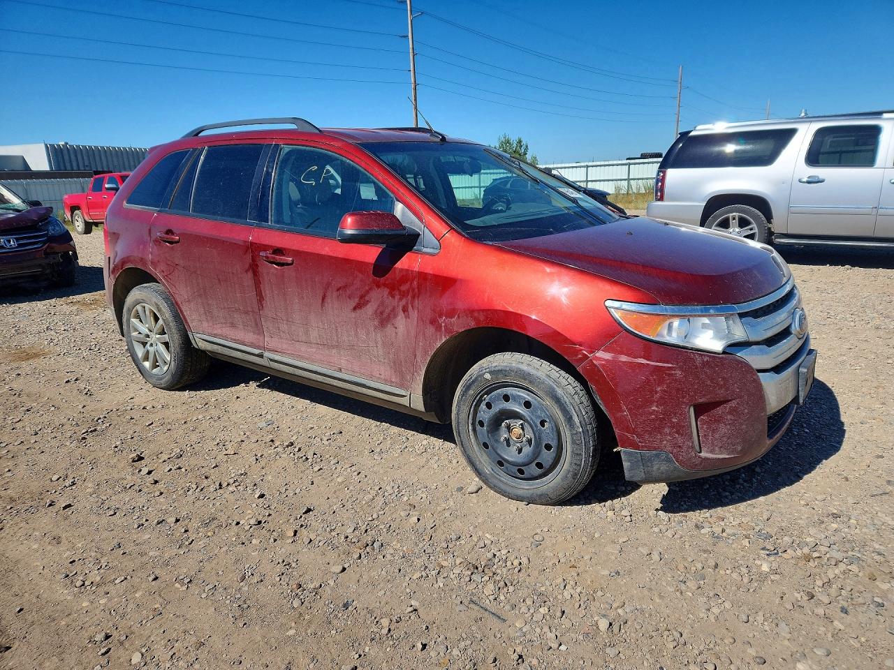 2014 Ford Edge Sel Red vin: 2FMDK4JC6EBA29886