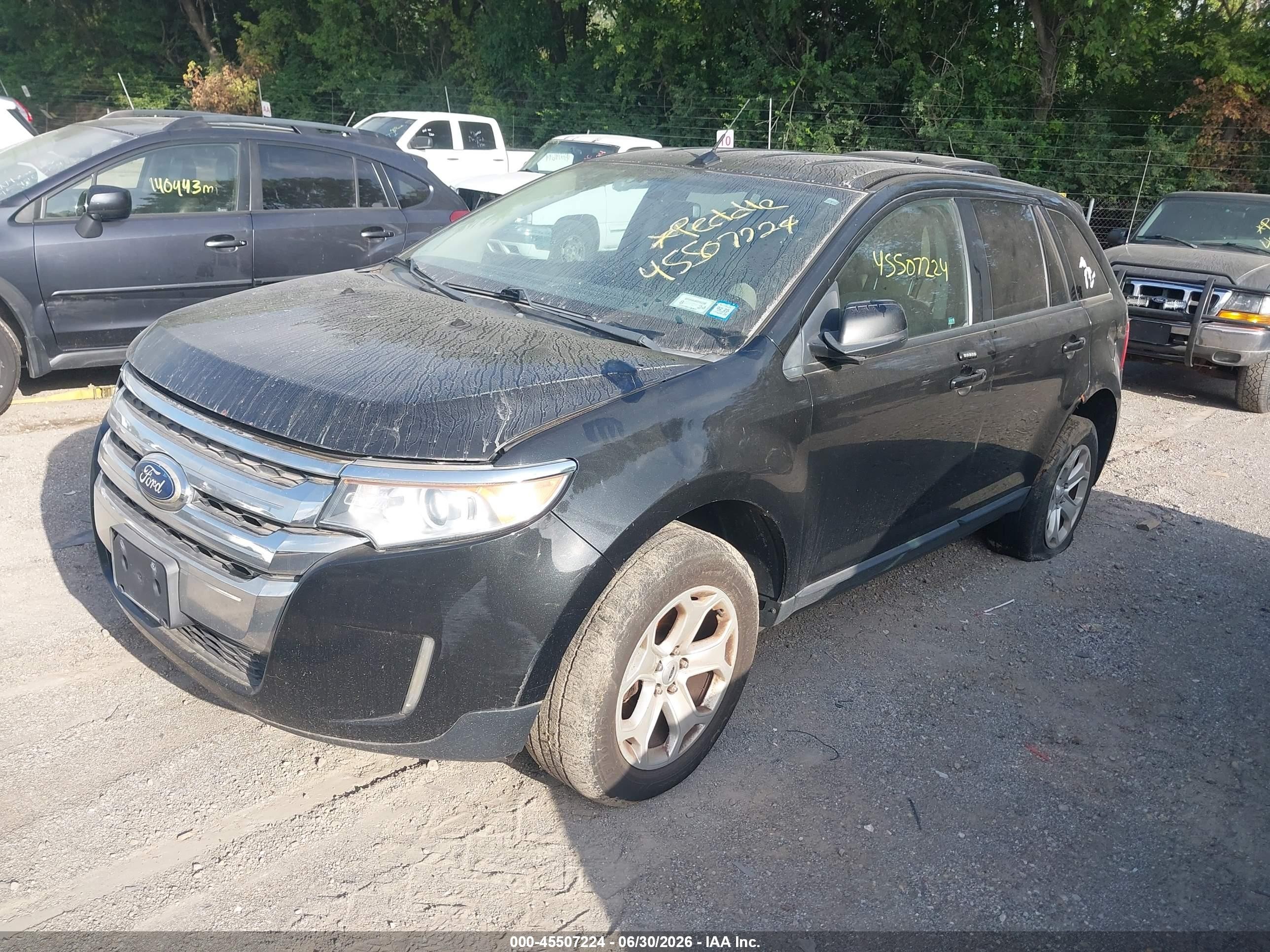 2014 Ford Edge Sel Black vin: 2FMDK4JC6EBA69241