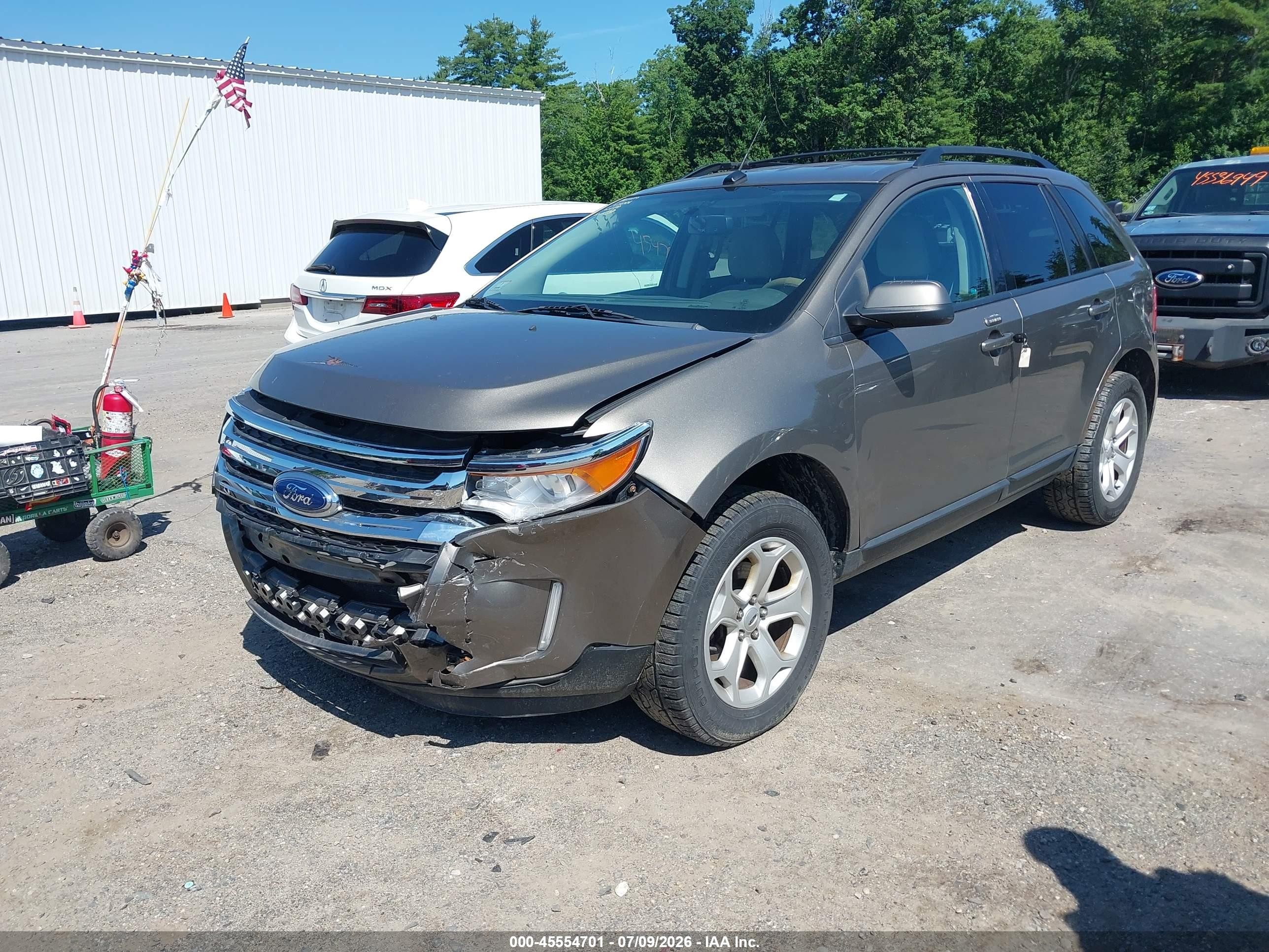 2014 Ford Edge Sel Gray vin: 2FMDK4JC6EBA84323